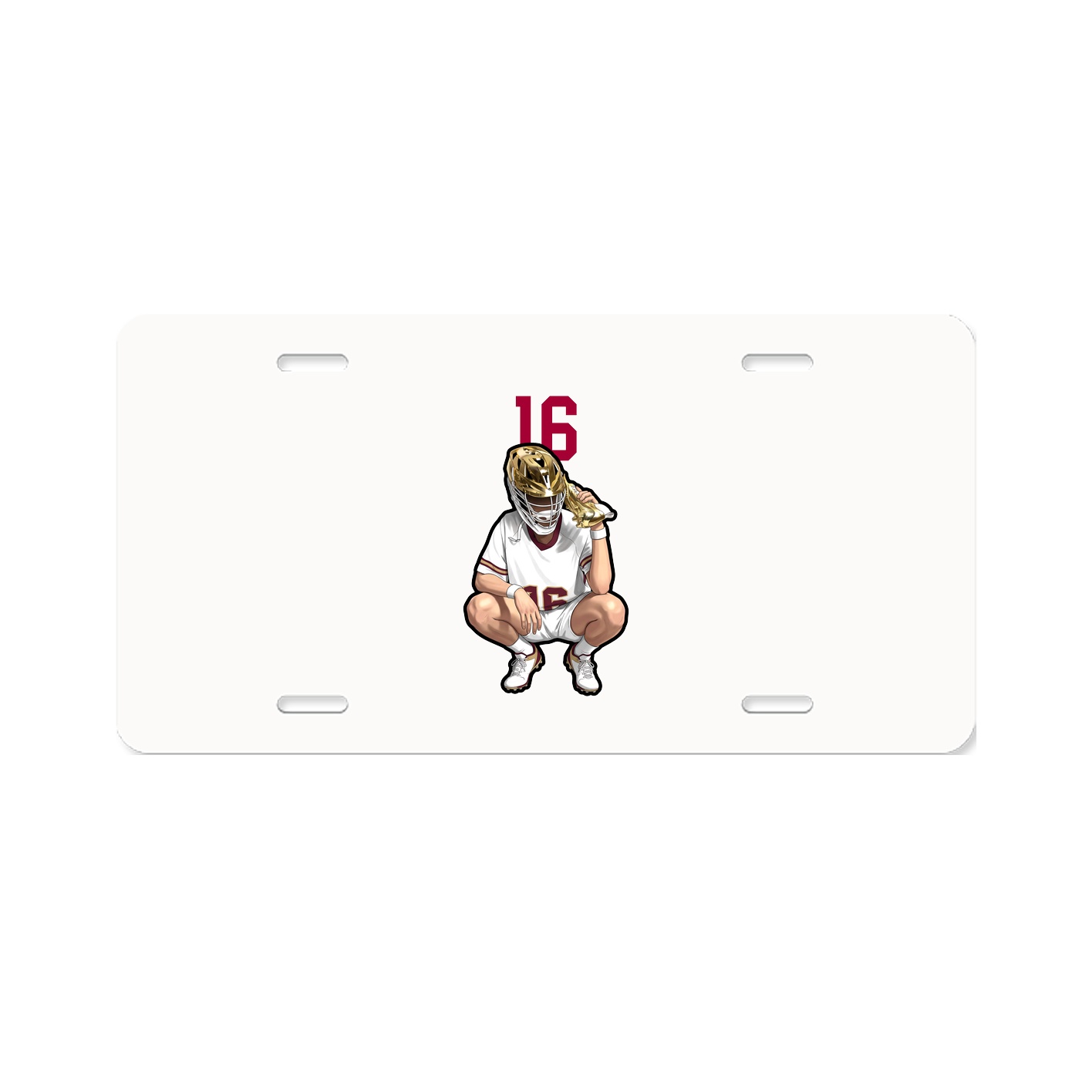 License Plate — Number Top in Classic