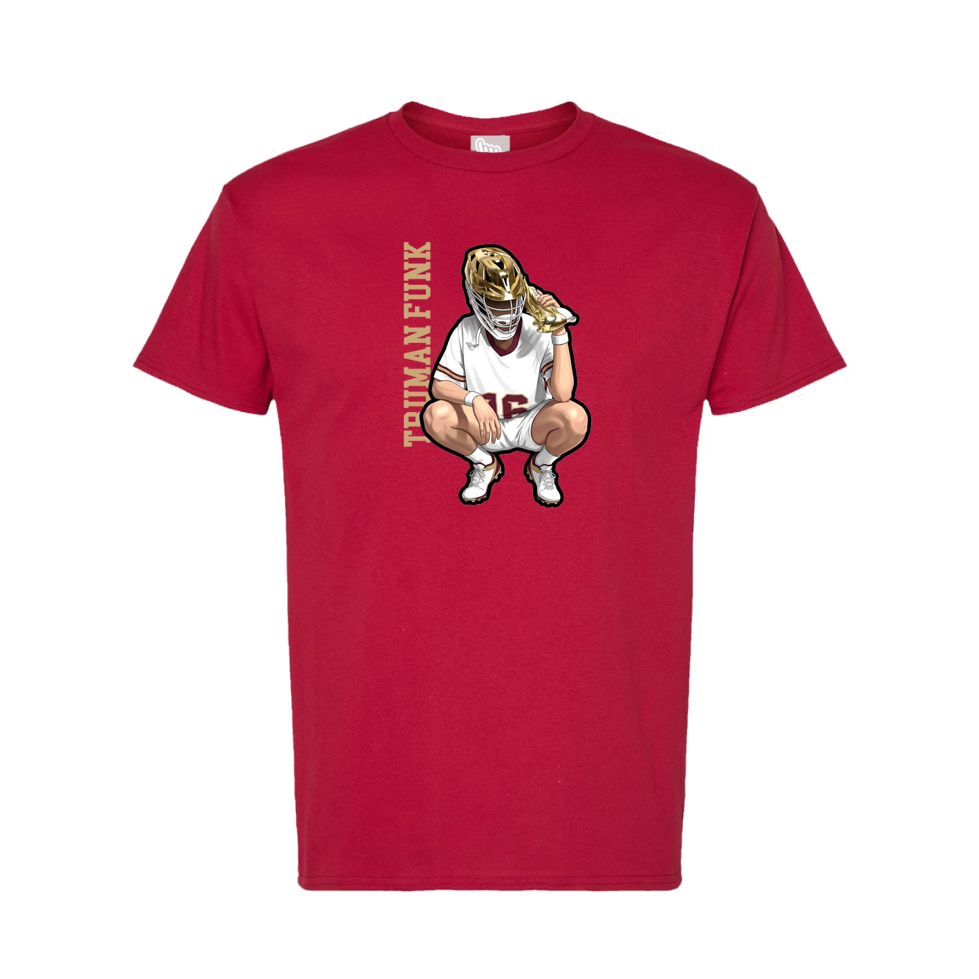 Tee — Name Vertical in Crimson