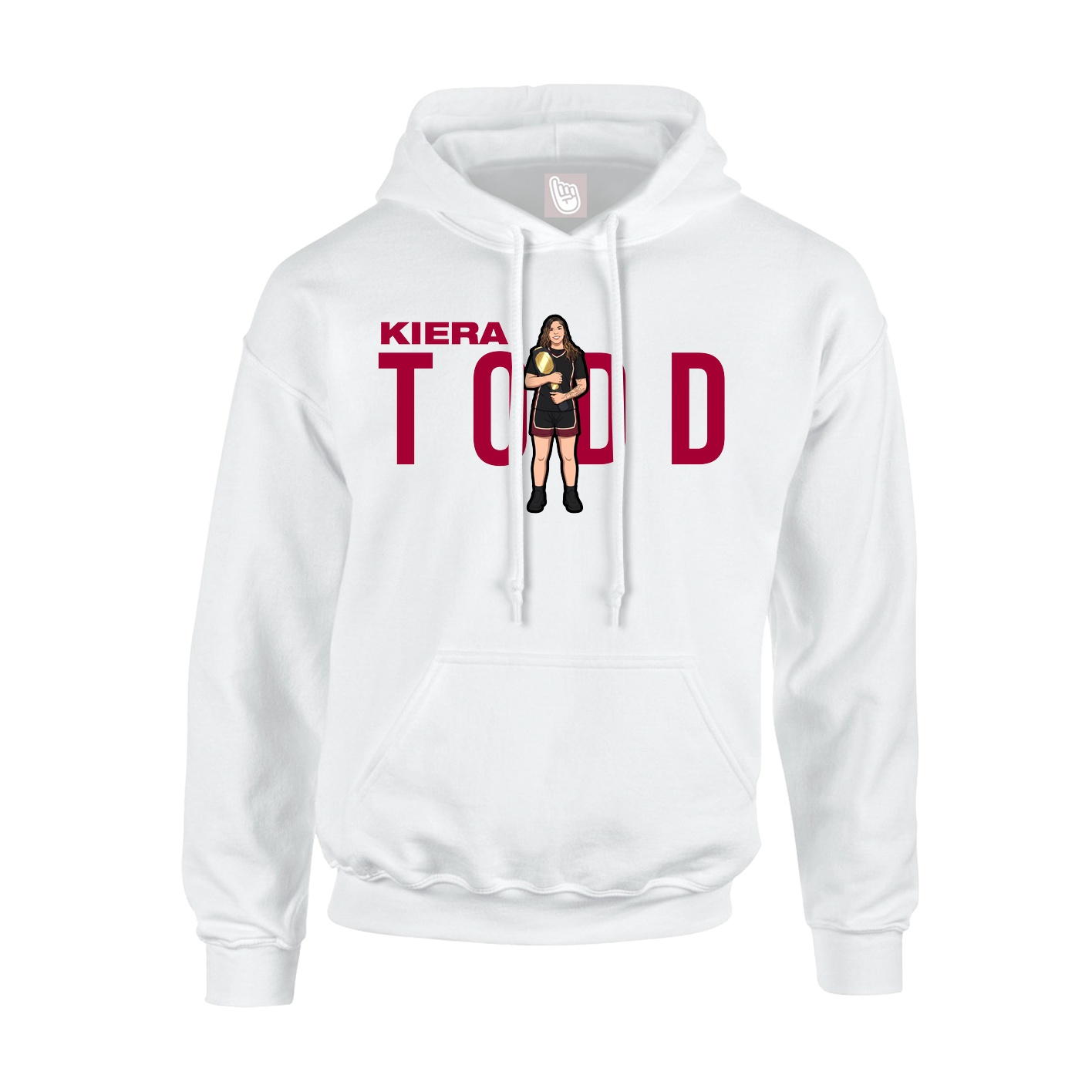 Youth Hoodie — Player Name in White