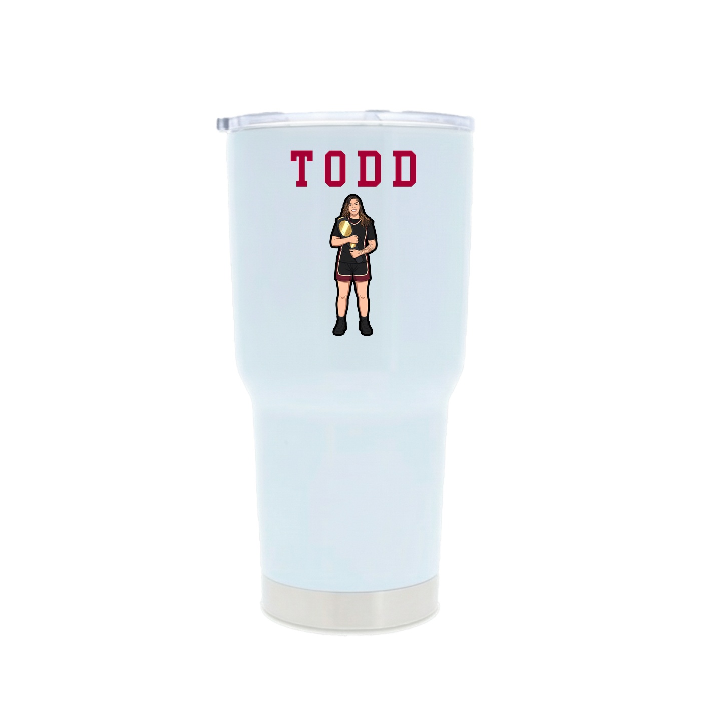 30oz Stainless Steel Tumbler — Shirsey in White