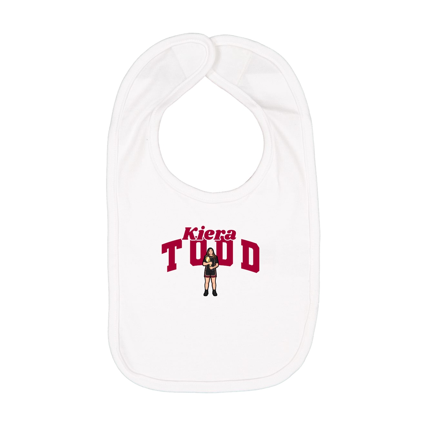 Infant Bib — Signature Arch in White