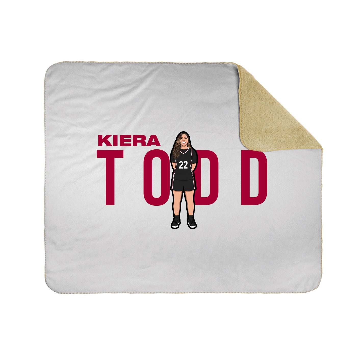 Throw Blanket — Player Name in White