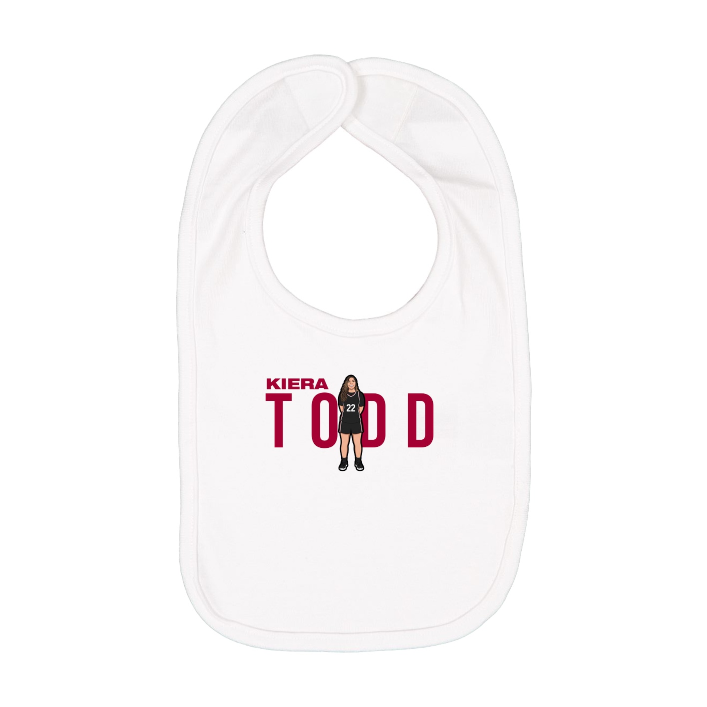 Infant Bib — Player Name in White