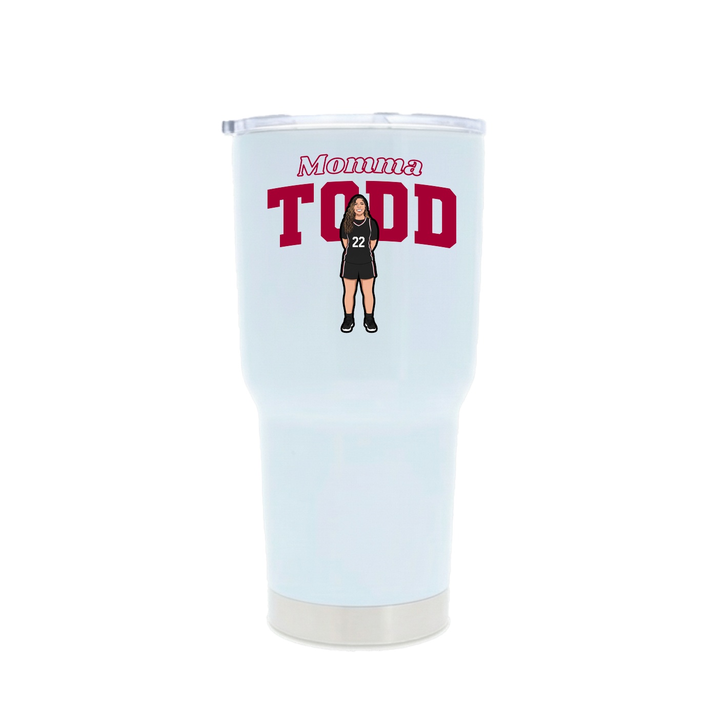 30oz Stainless Steel Tumbler — Mothers Day Block in White