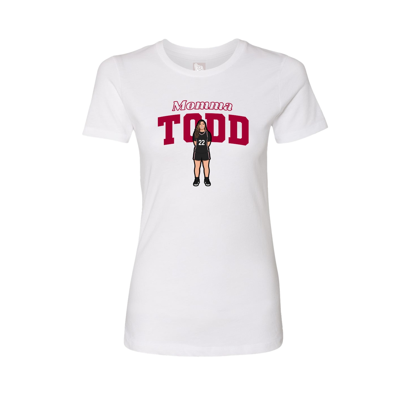 Womens Tee — Mothers Day Block in White