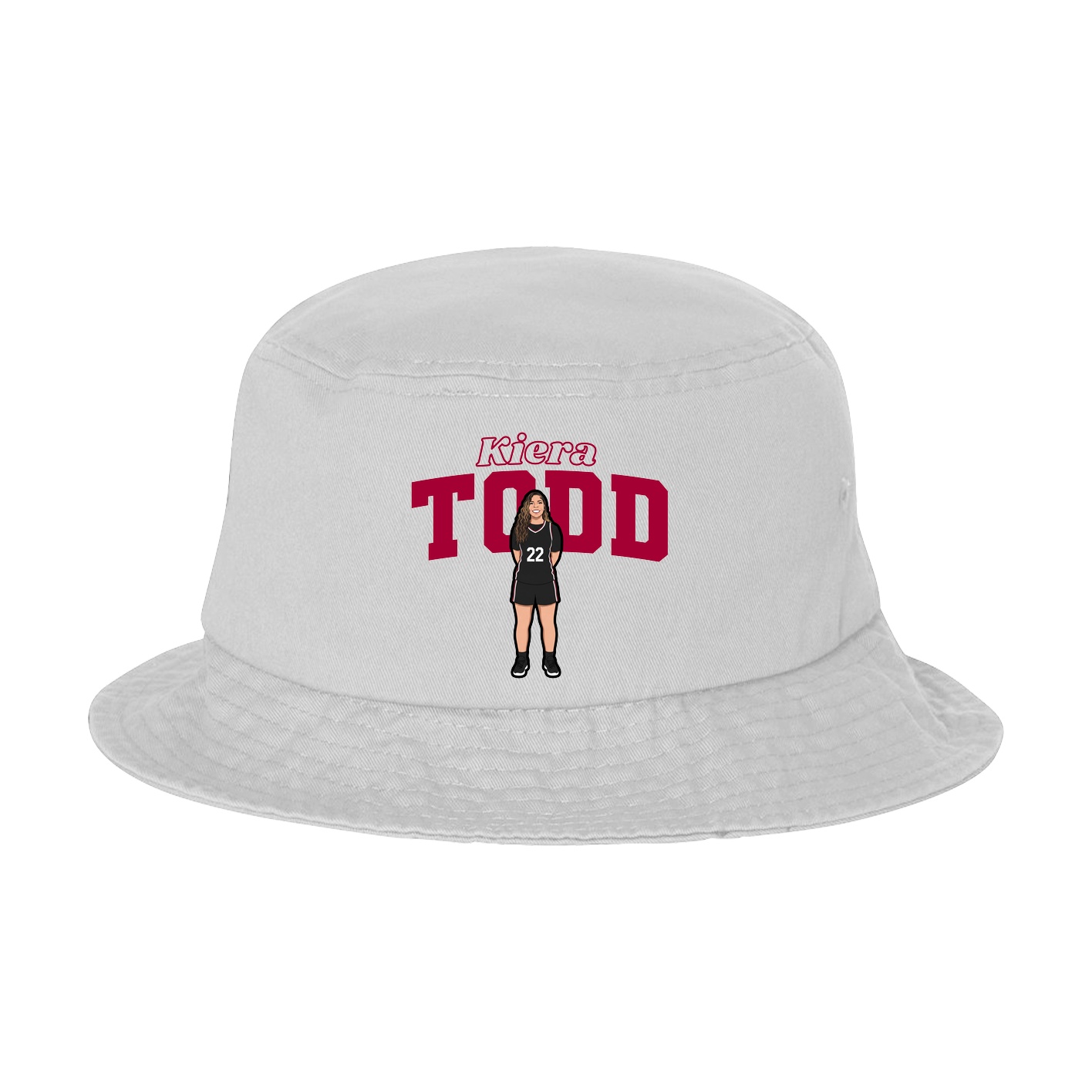 Bucket Cap — Name Arch in White