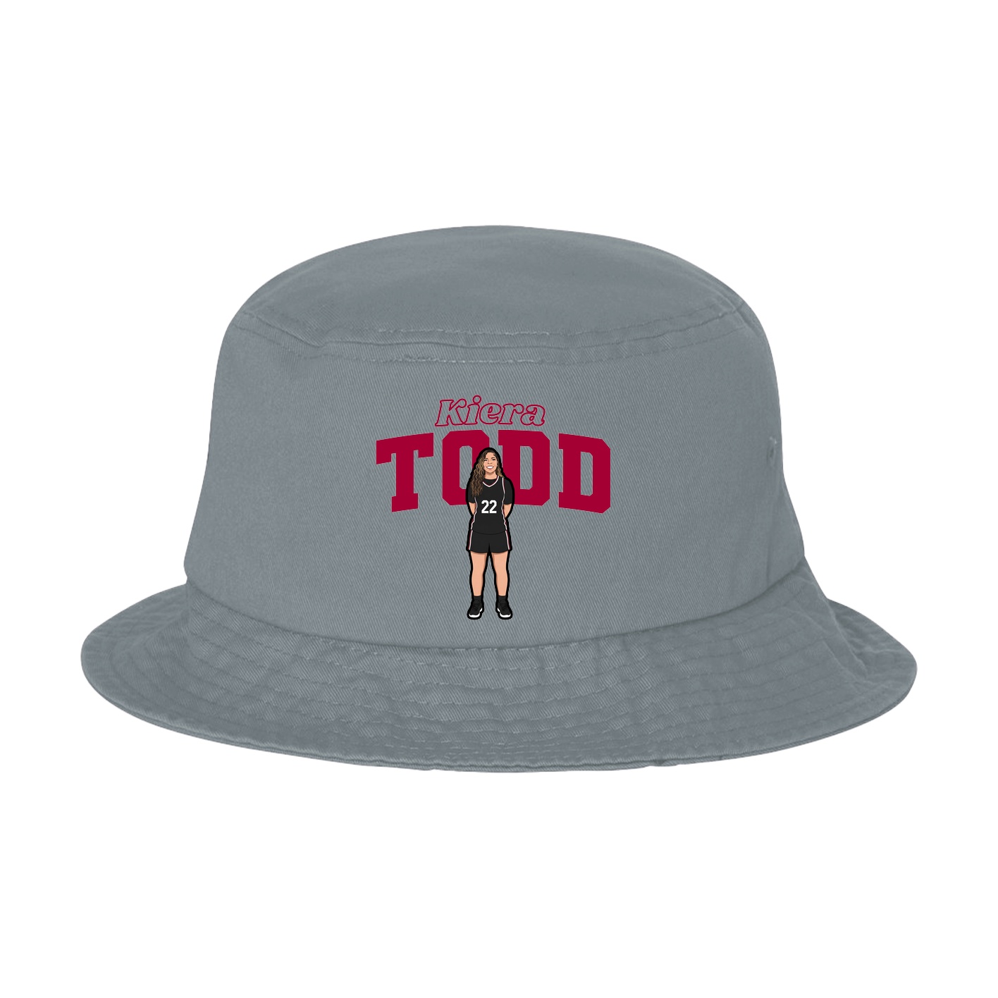Bucket Cap — Name Arch in Grey