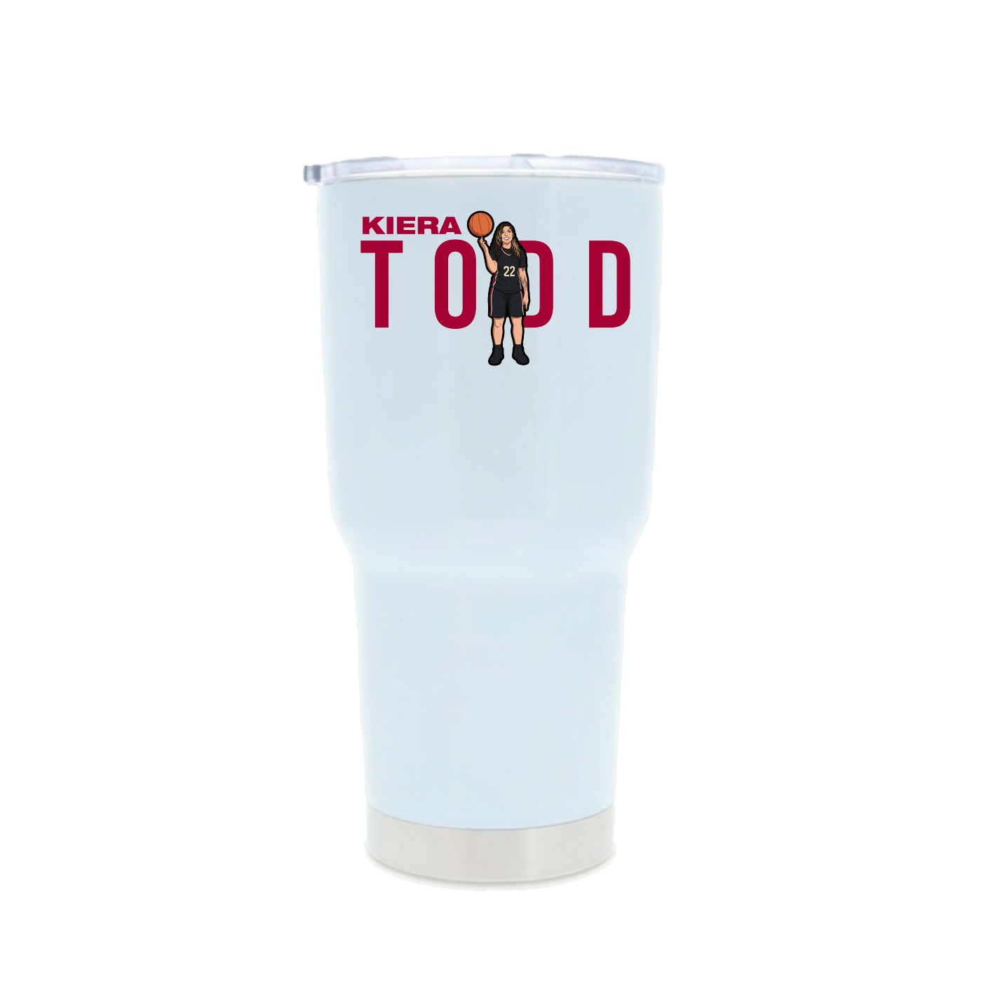30oz Stainless Steel Tumbler — Player Name in White