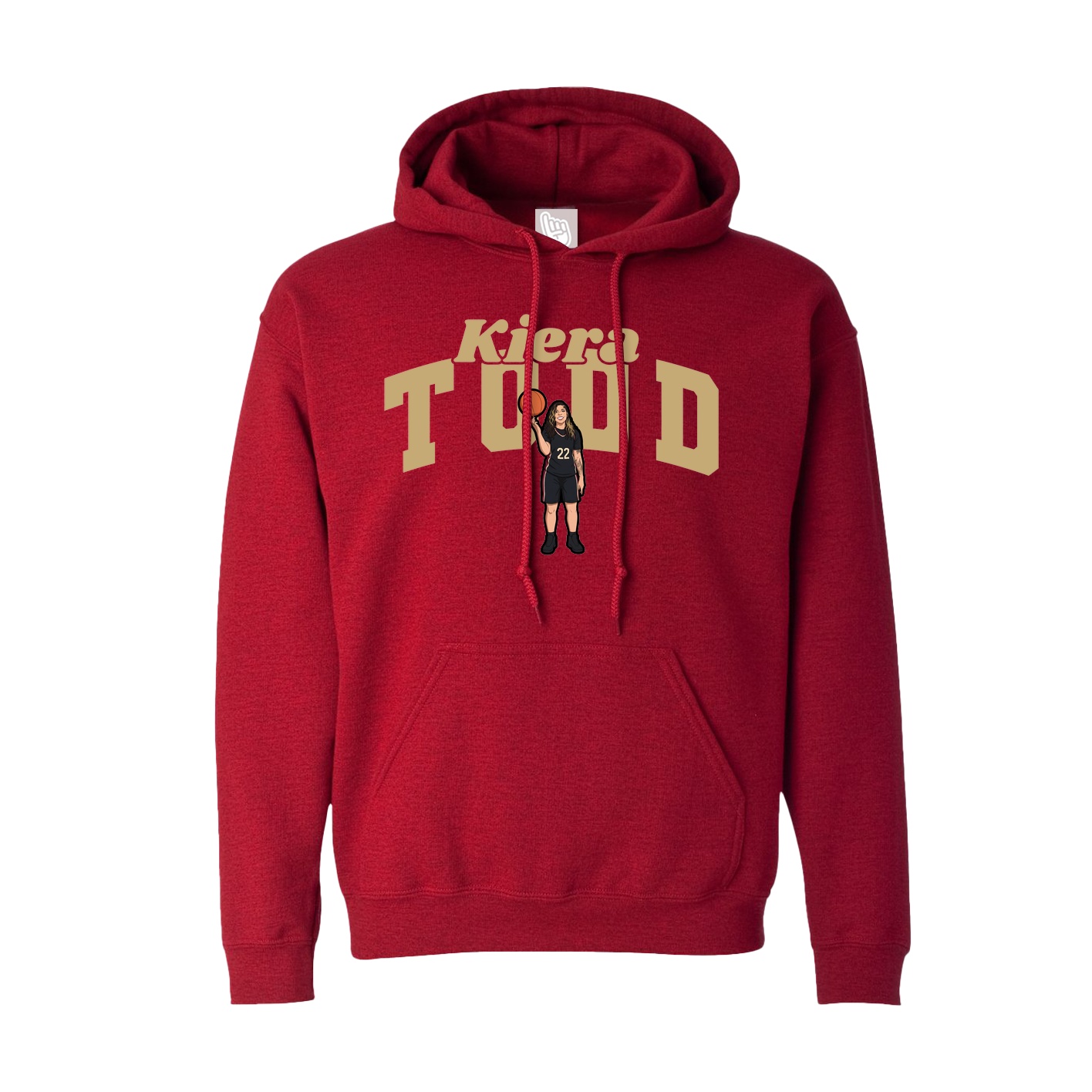 Hoodie — Signature Arch in Crimson