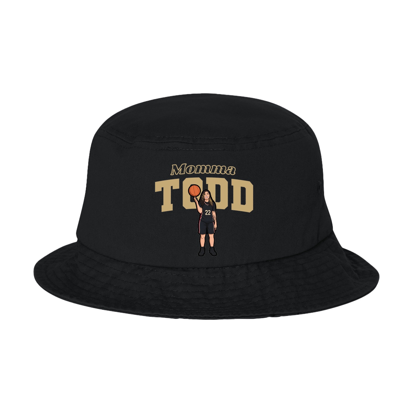 Bucket Cap — Mothers Day Block in Black