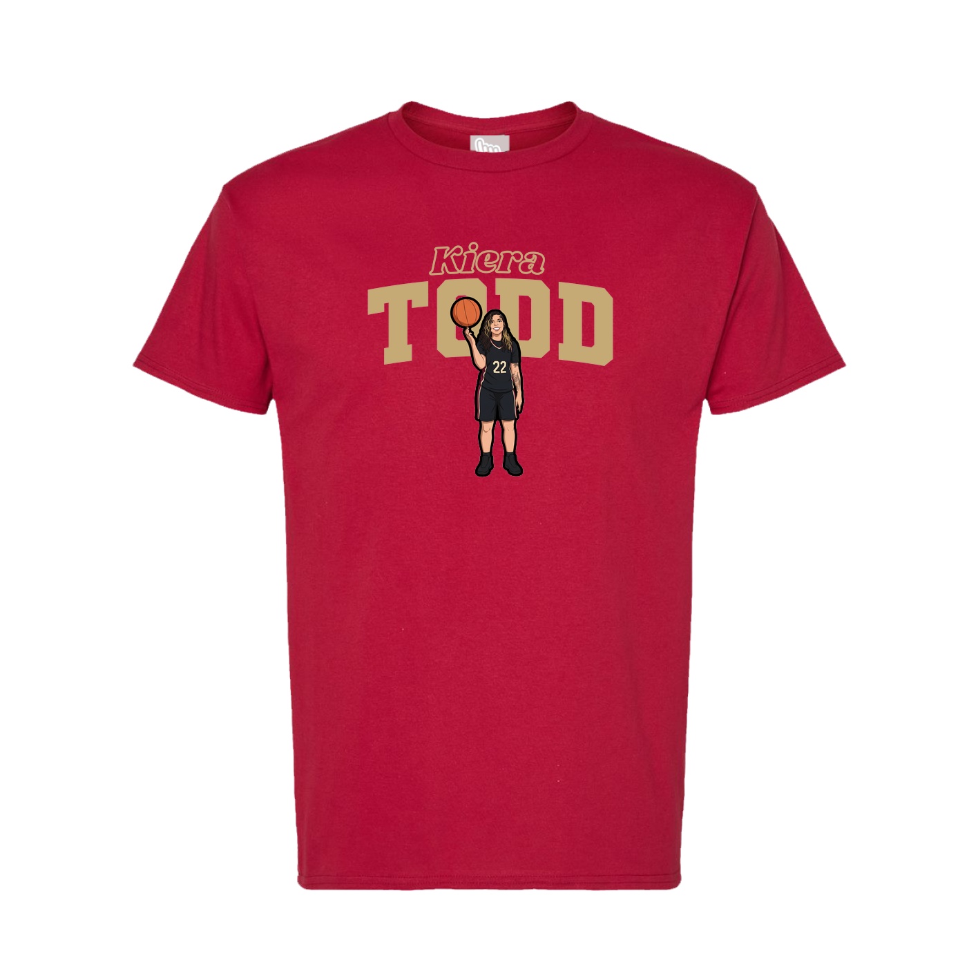 Tee — Name Arch in Crimson