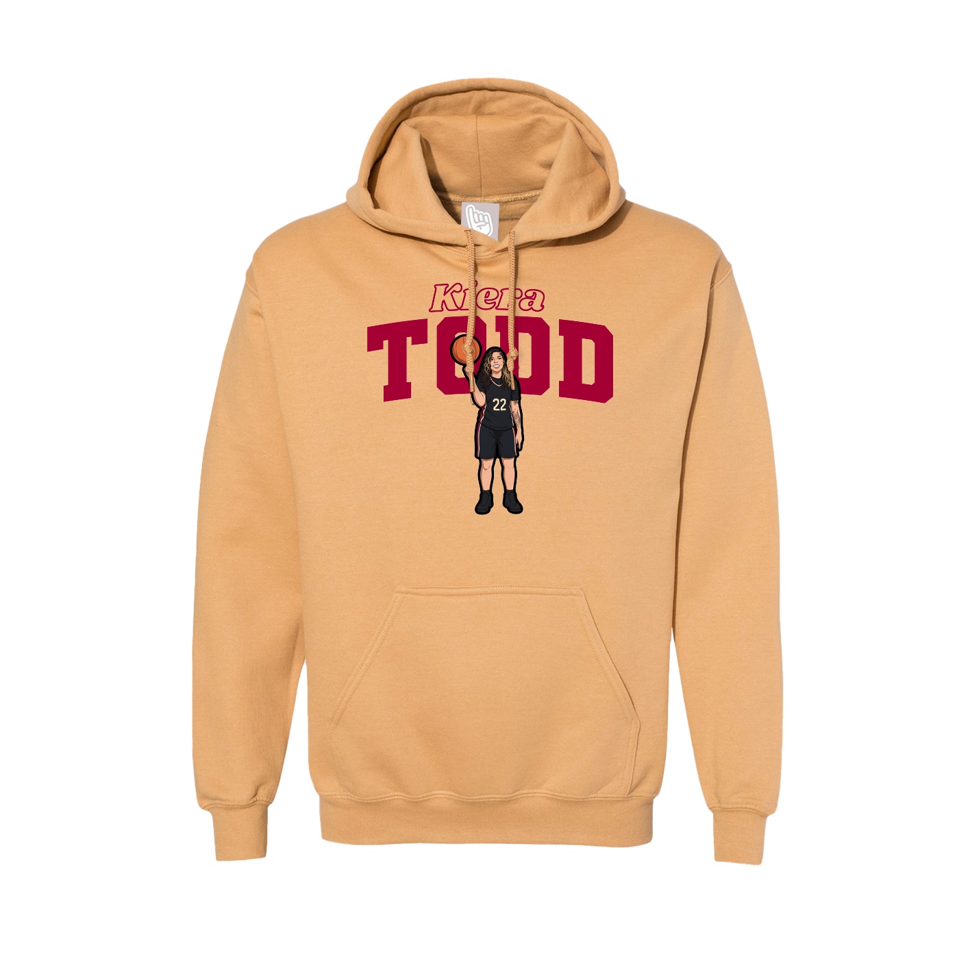 Hoodie — Name Arch in Vegas Gold