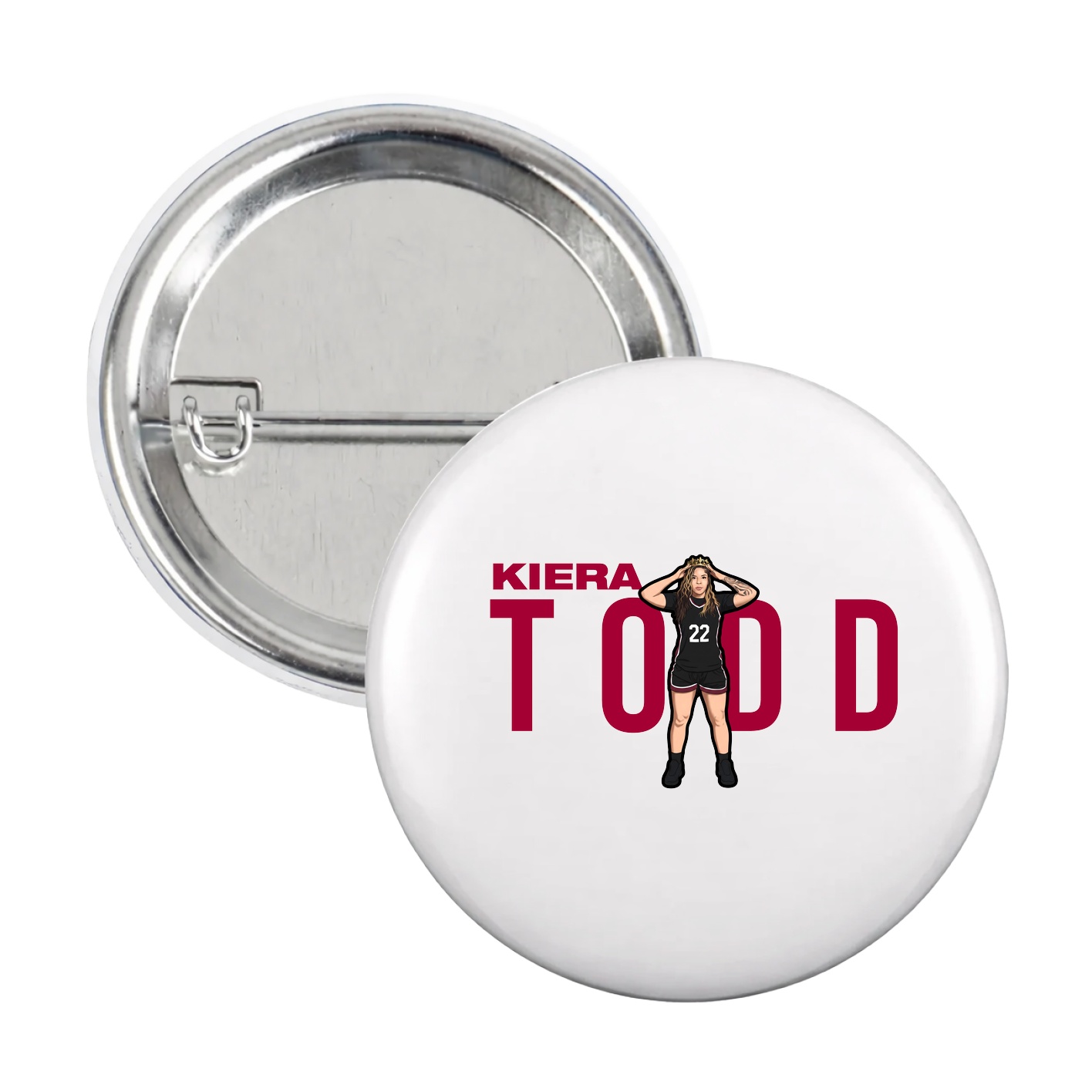 Game Day Button — Player Name in White