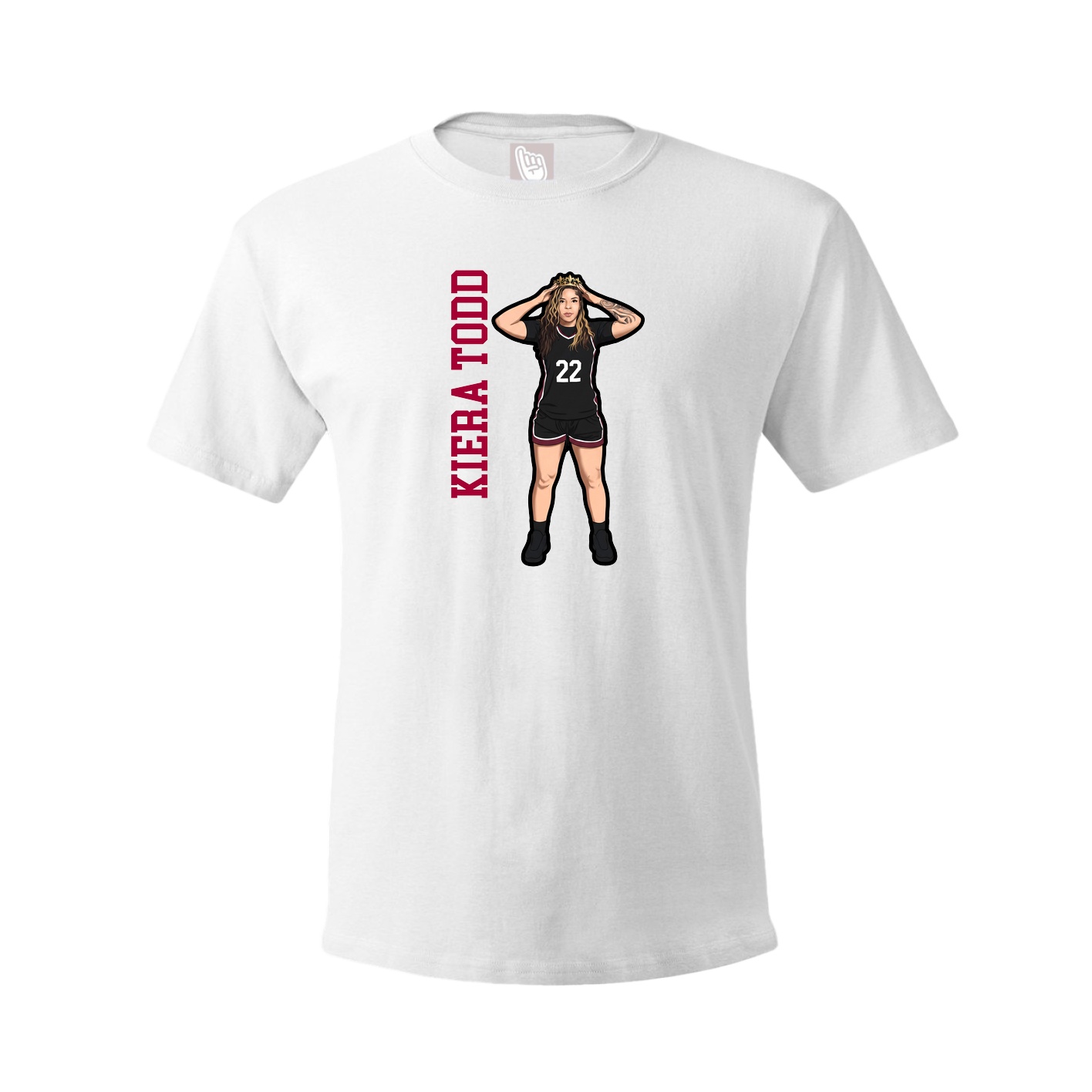 Youth Tee — Name Vertical in White