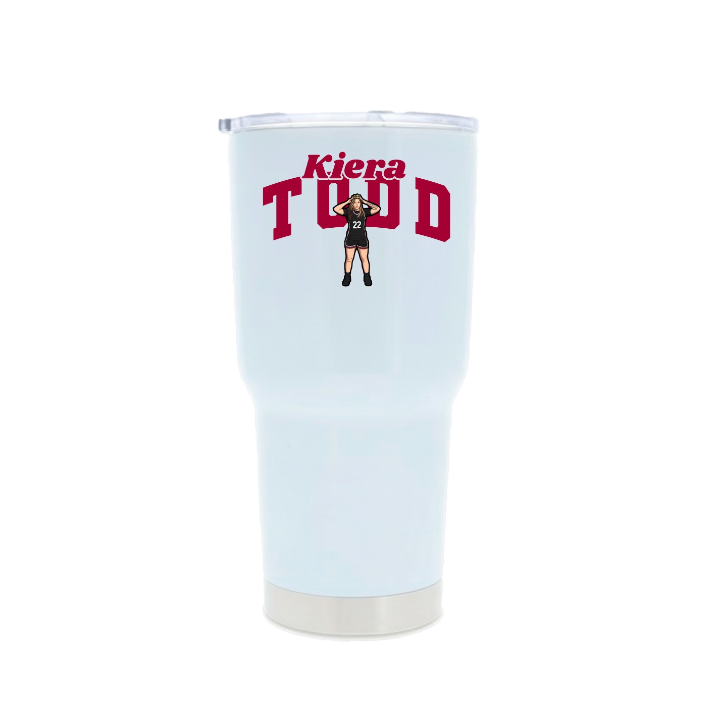 30oz Stainless Steel Tumbler — Signature Arch in White