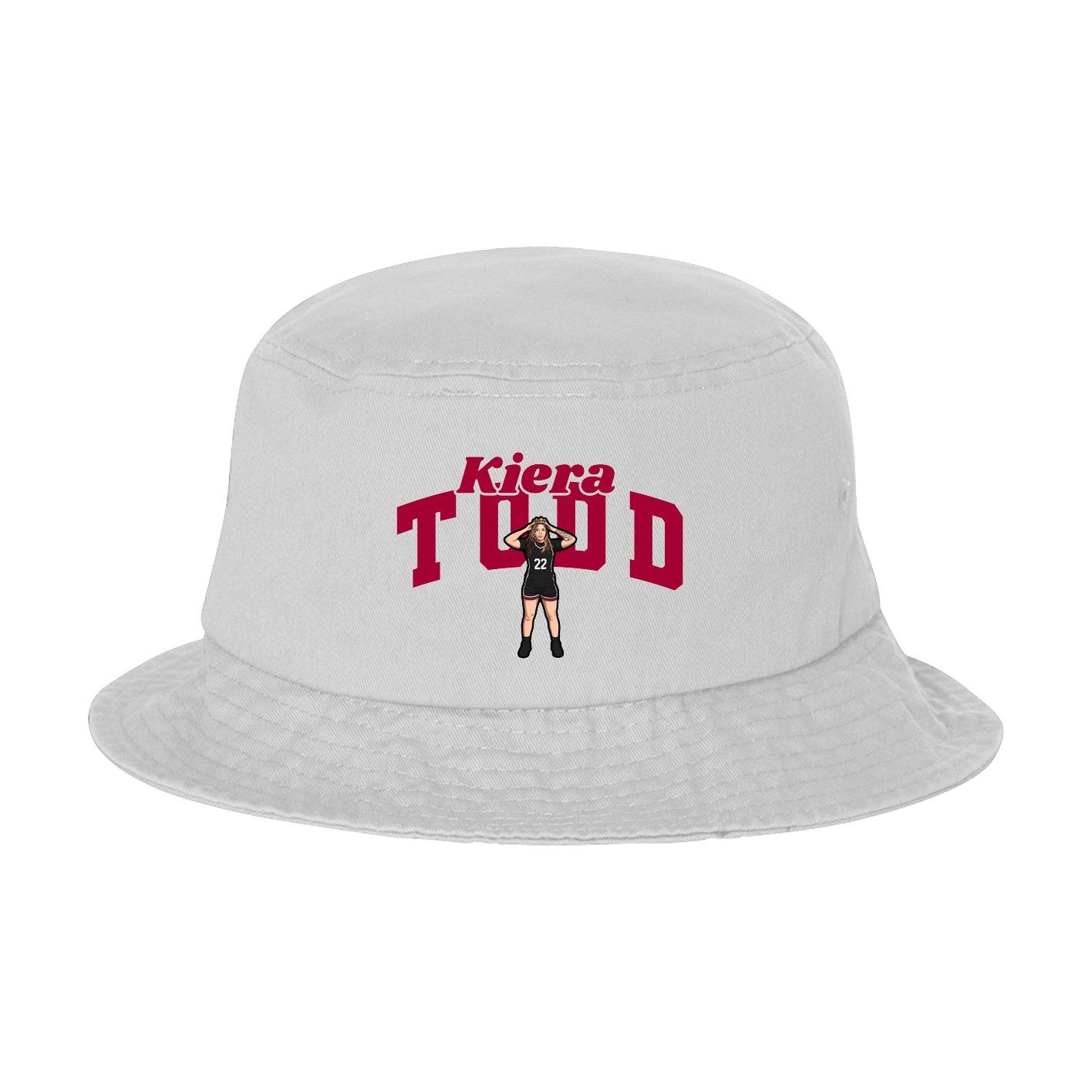 Bucket Cap — Signature Arch in White