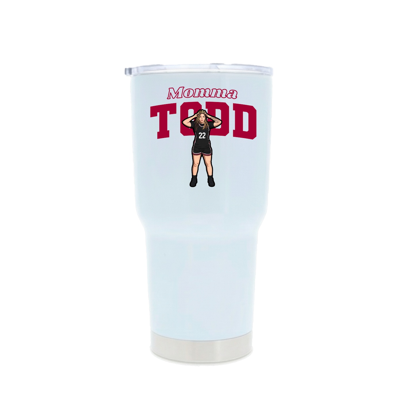 30oz Stainless Steel Tumbler — Mothers Day Block in White