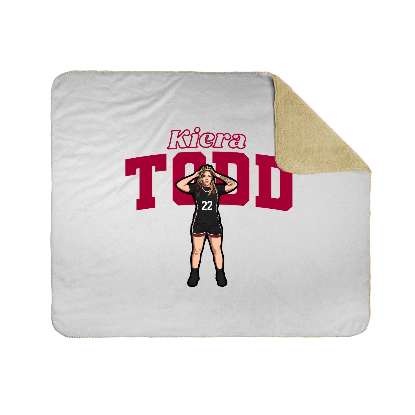 Throw Blanket — Name Arch in White
