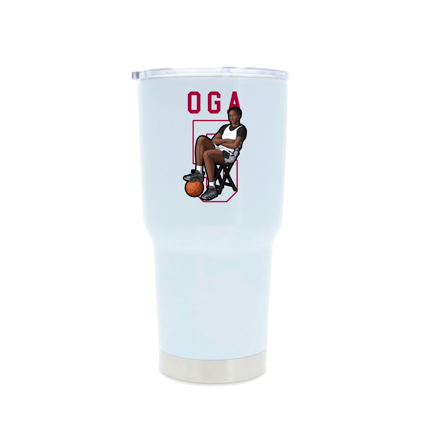30oz Stainless Steel Tumbler — Shirsey in White