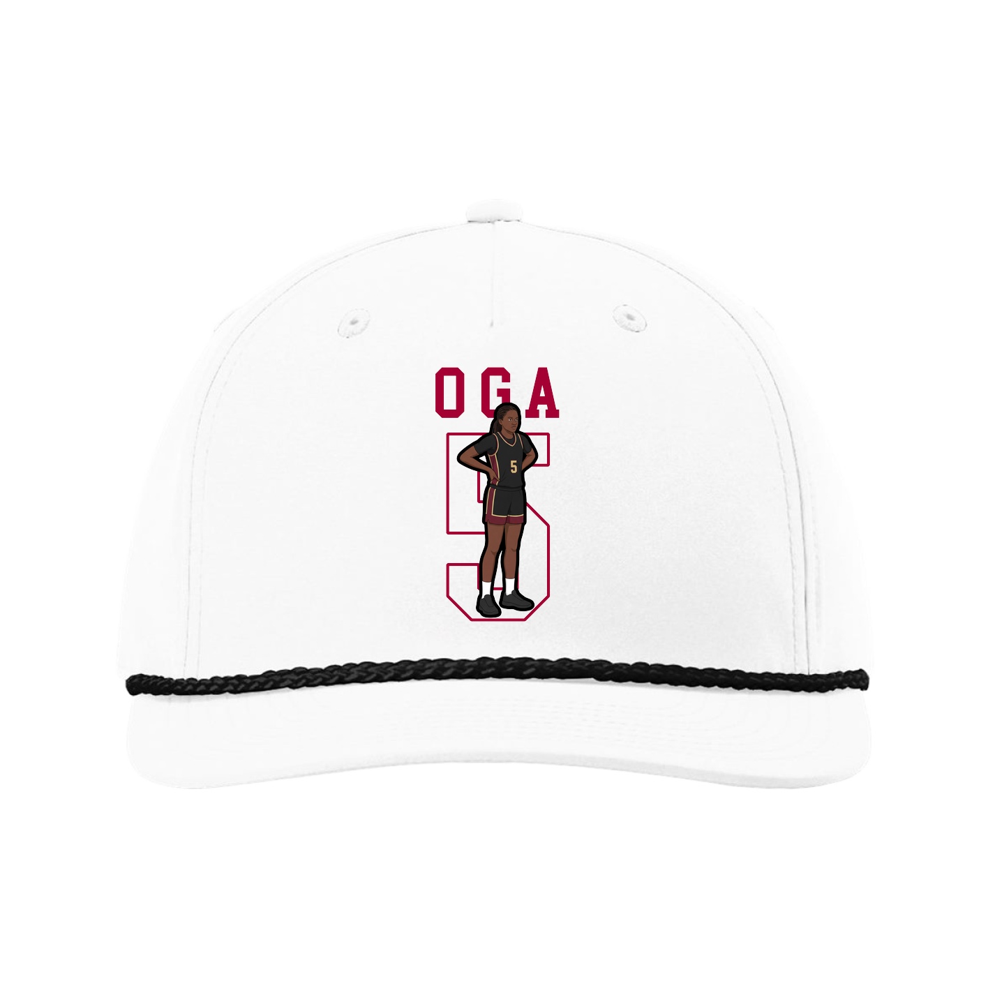 Five-Panel Classic Rope Cap — Shirsey in White