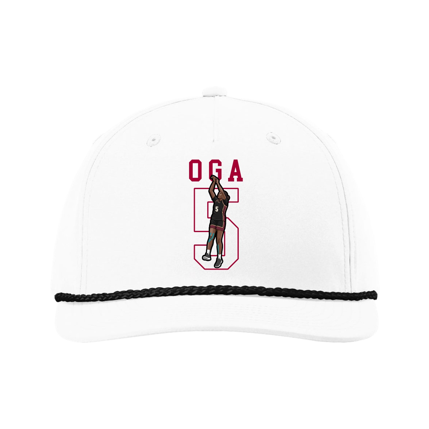 Five-Panel Classic Rope Cap — Shirsey in White