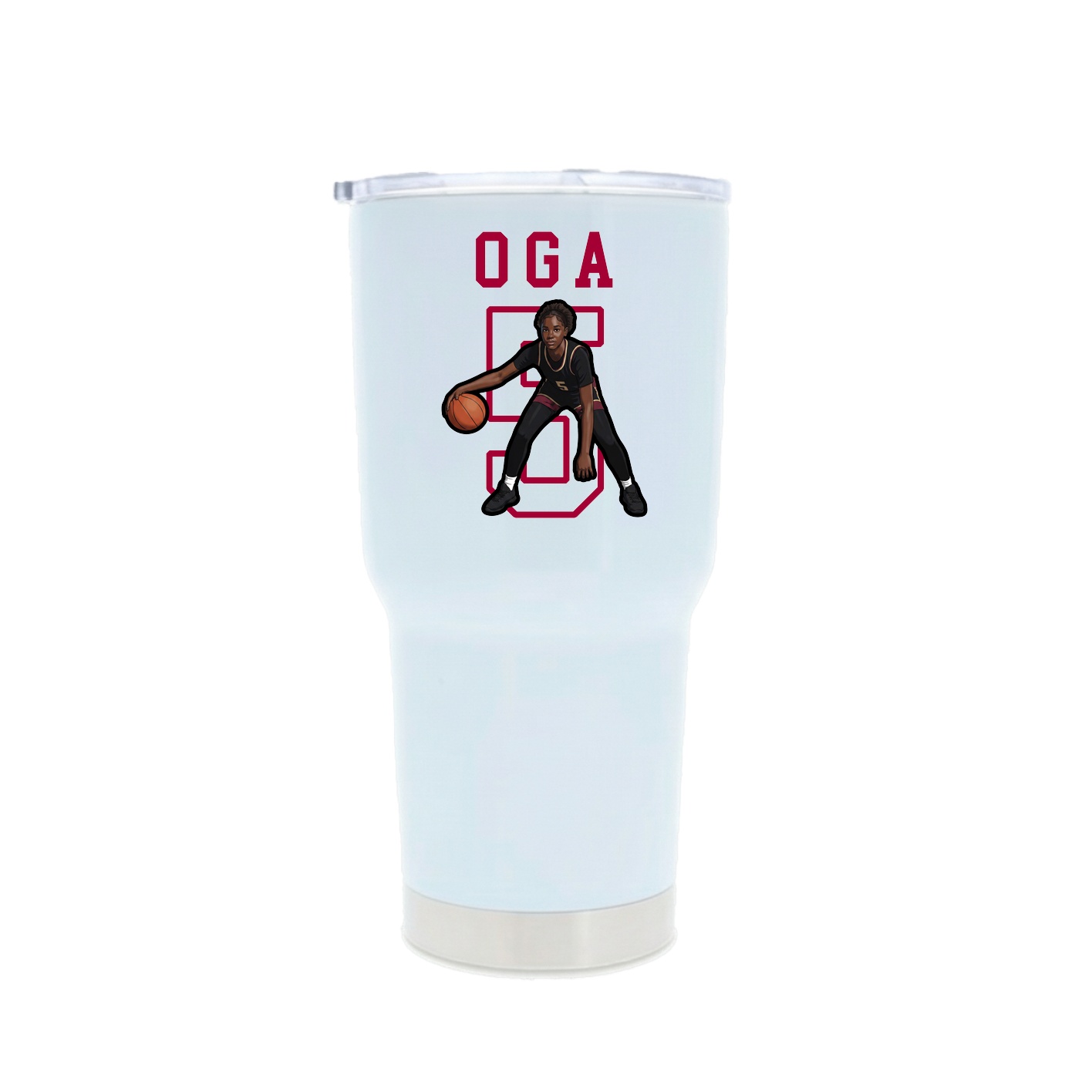 30oz Stainless Steel Tumbler — Shirsey in White