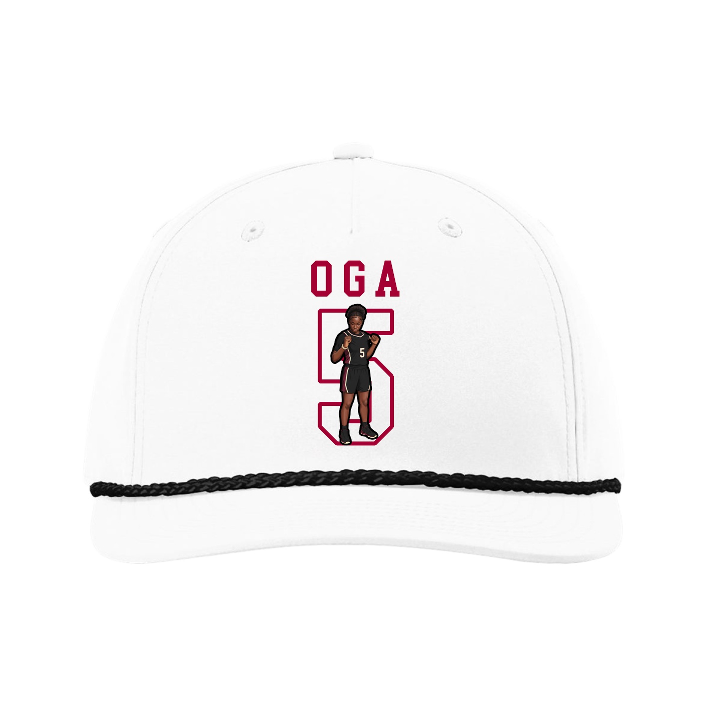 Five-Panel Classic Rope Cap — Shirsey in White