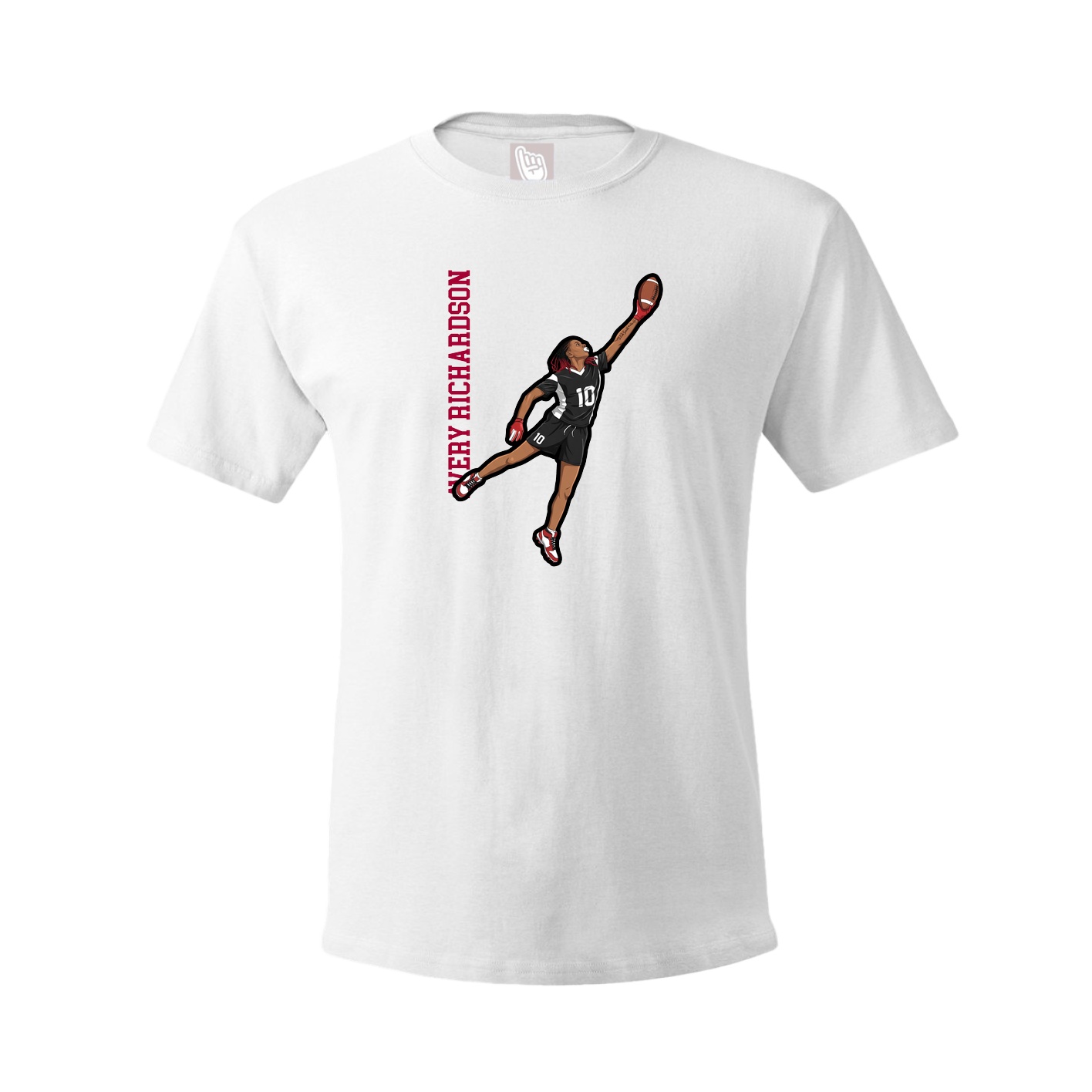 Tee — Name Vertical in White