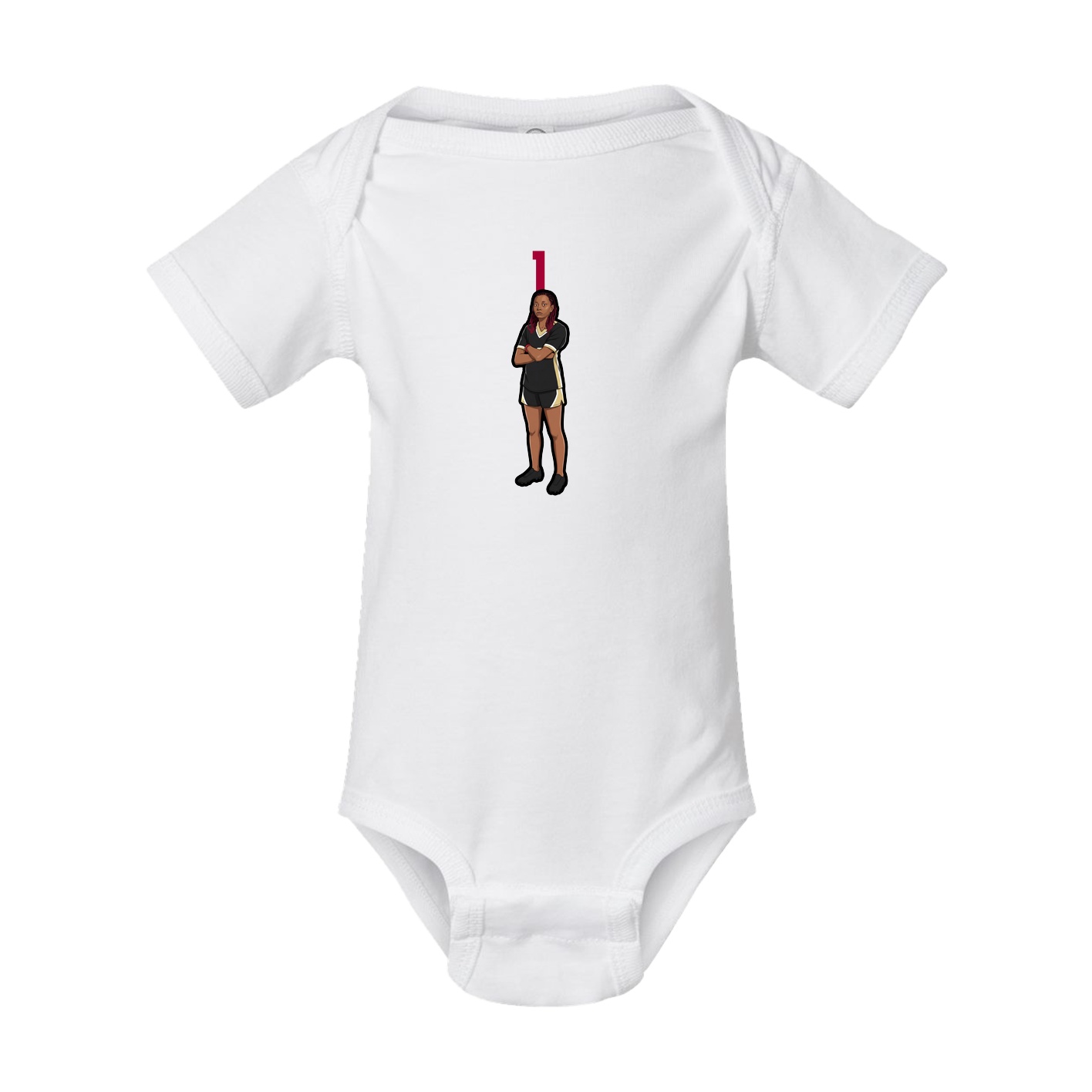 Baby Onesie — Number Top in White