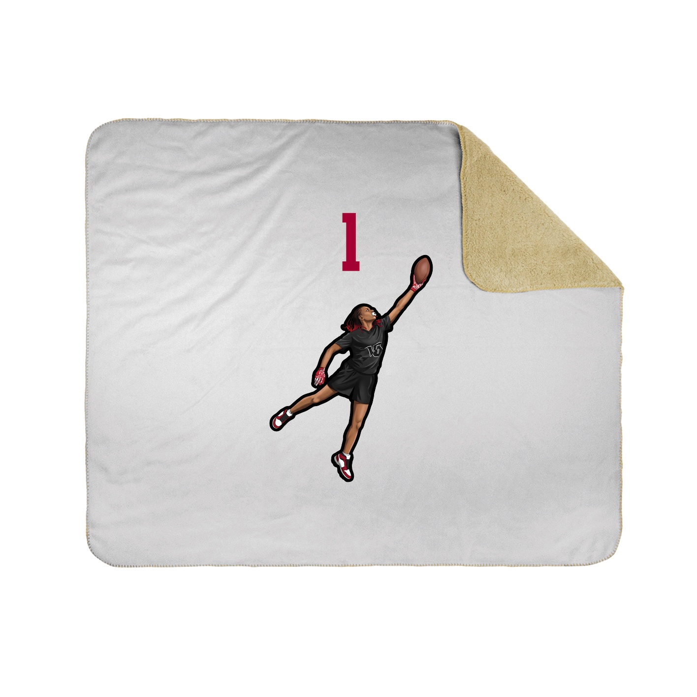 Throw Blanket — Number Top in White