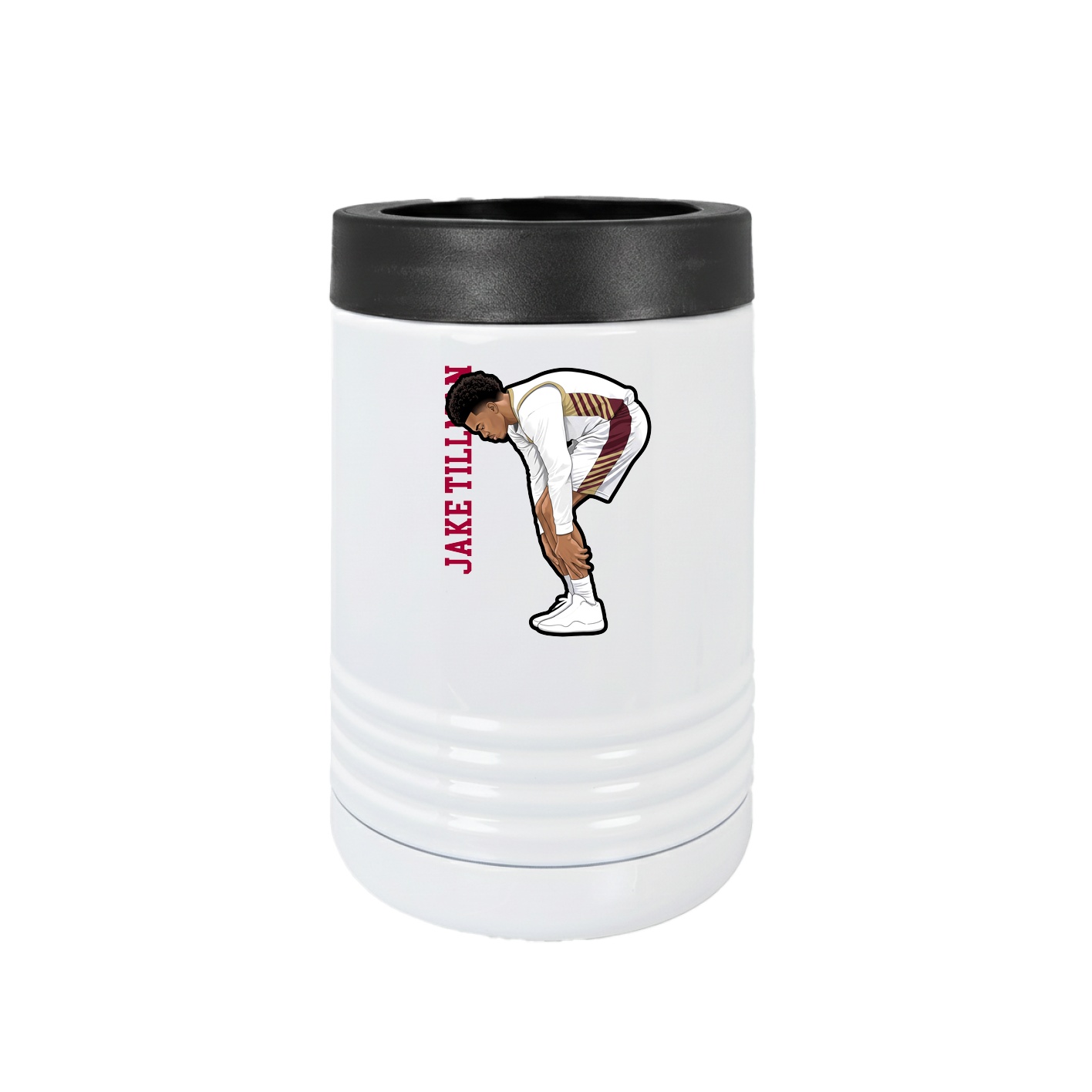 Beverage Holder — Name Vertical in White