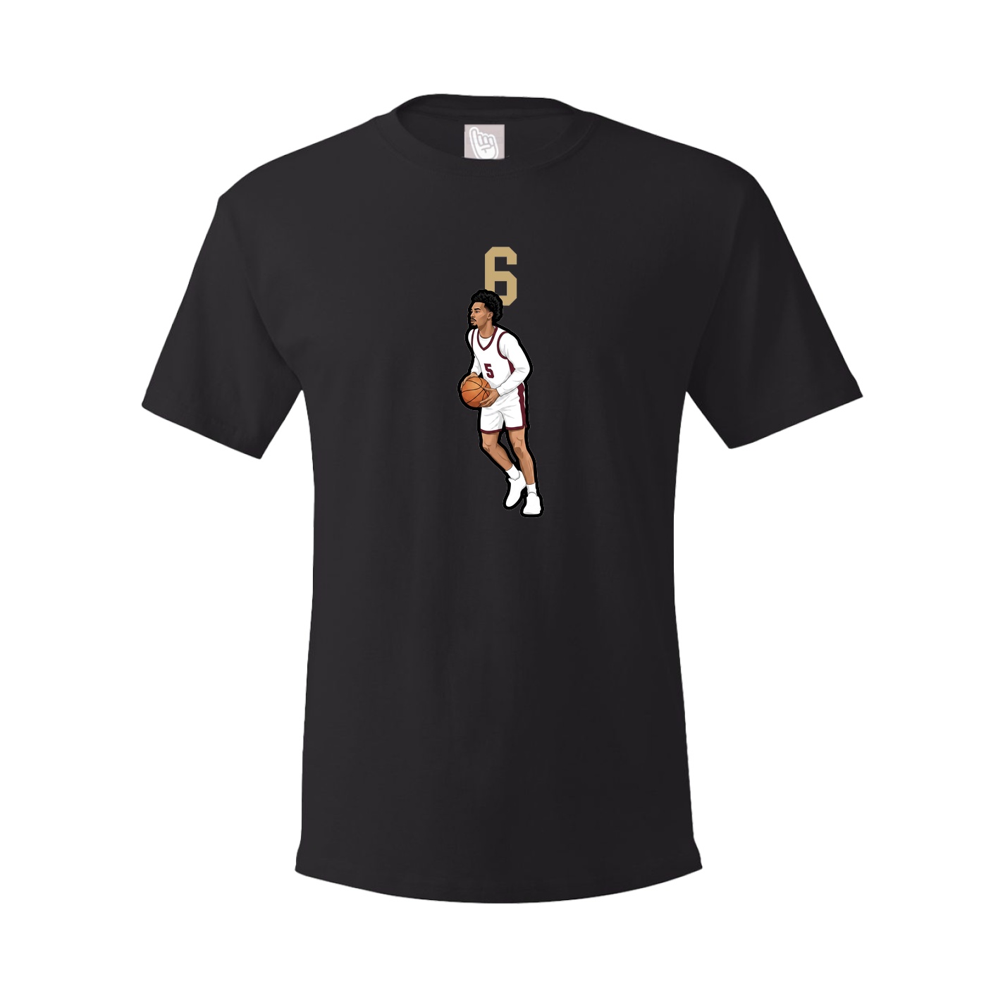 Youth Tee — Number Top in Black