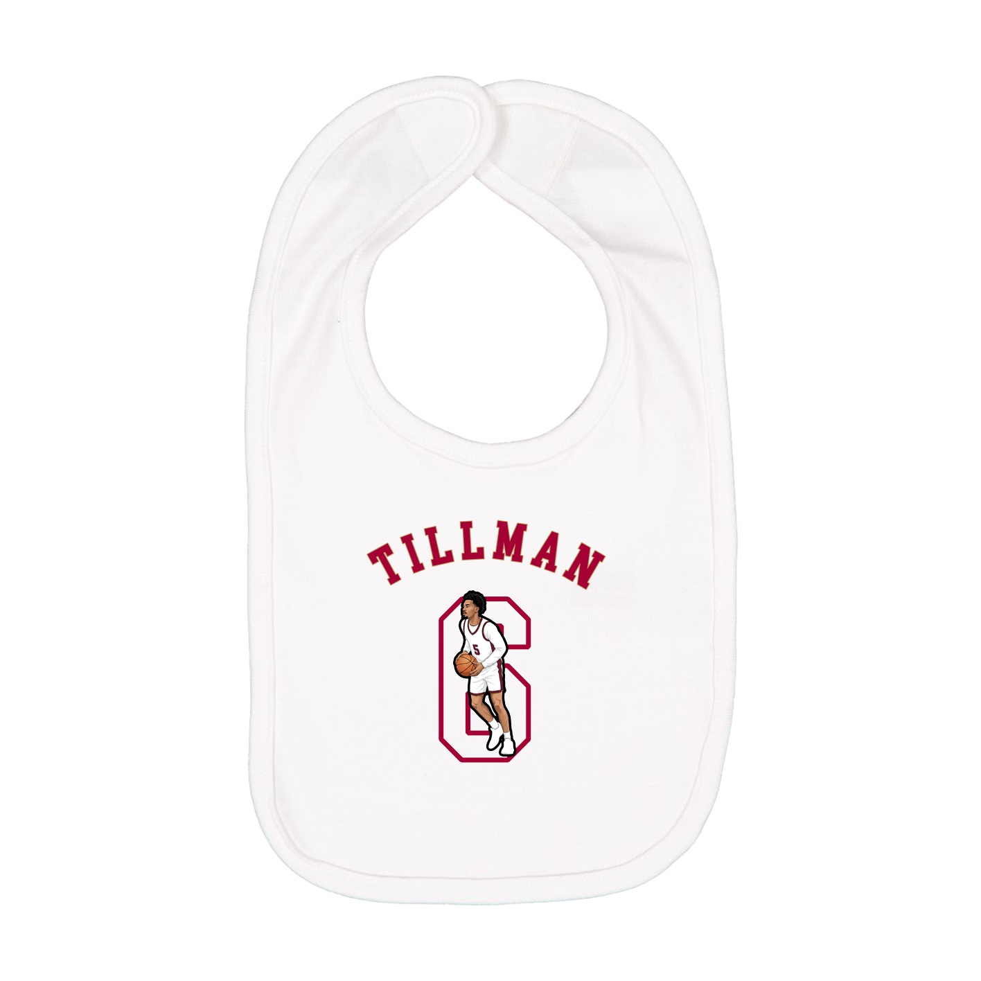 Infant Bib — Shirsey Arch in White