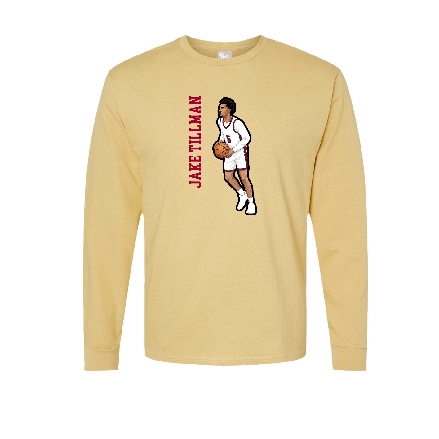 Long Sleeve Tee — Name Vertical in Vegas Gold