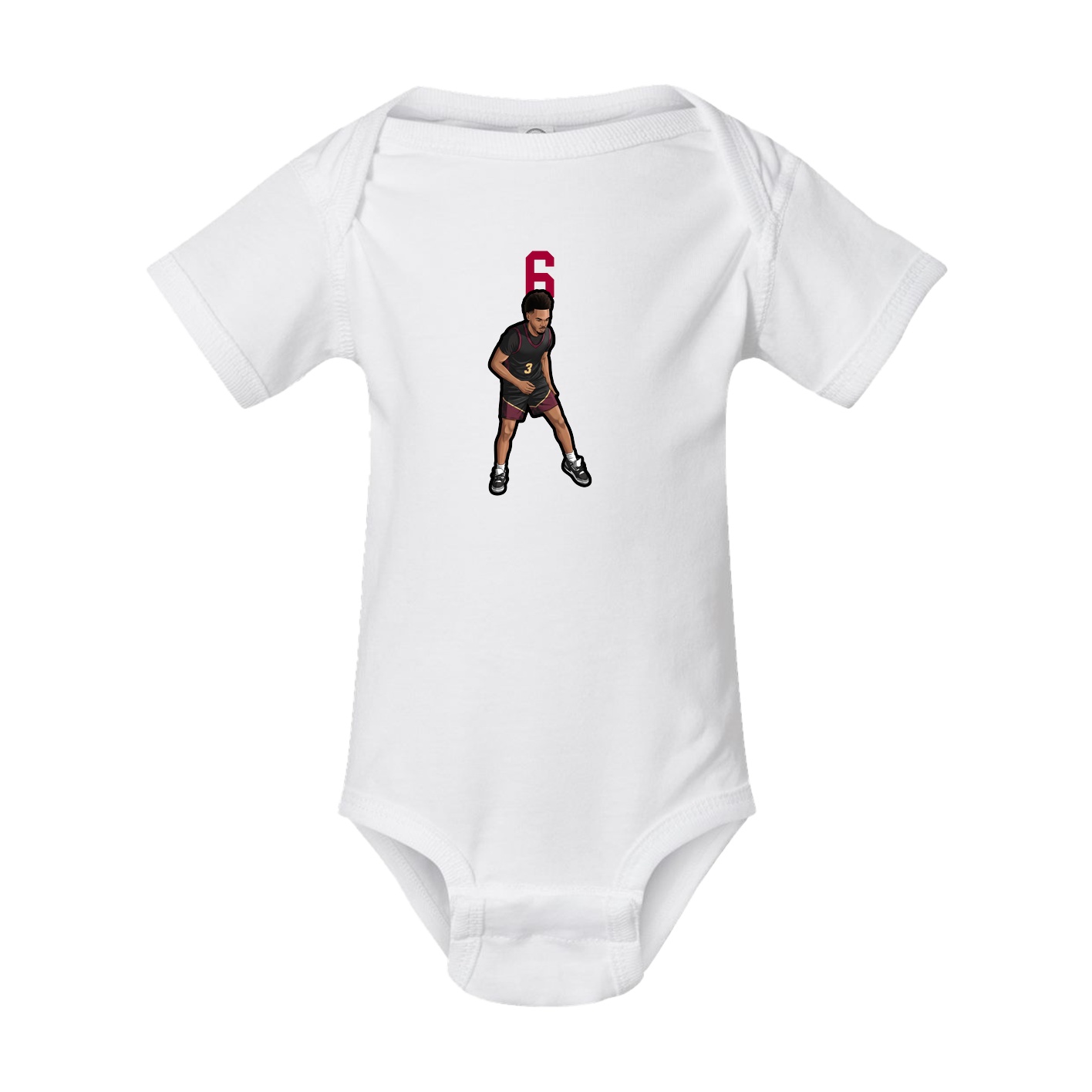 Baby Onesie — Number Top in White