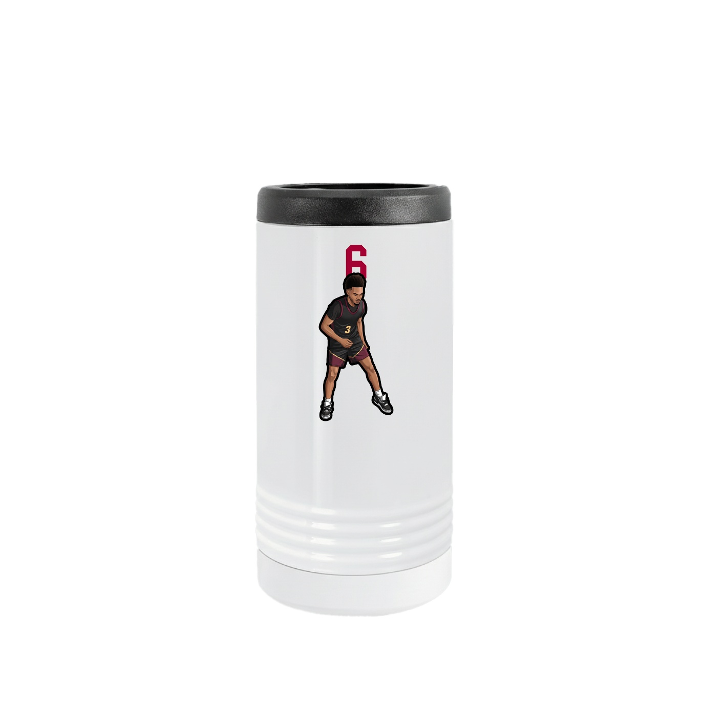 Slim Beverage Holder — Number Top in White