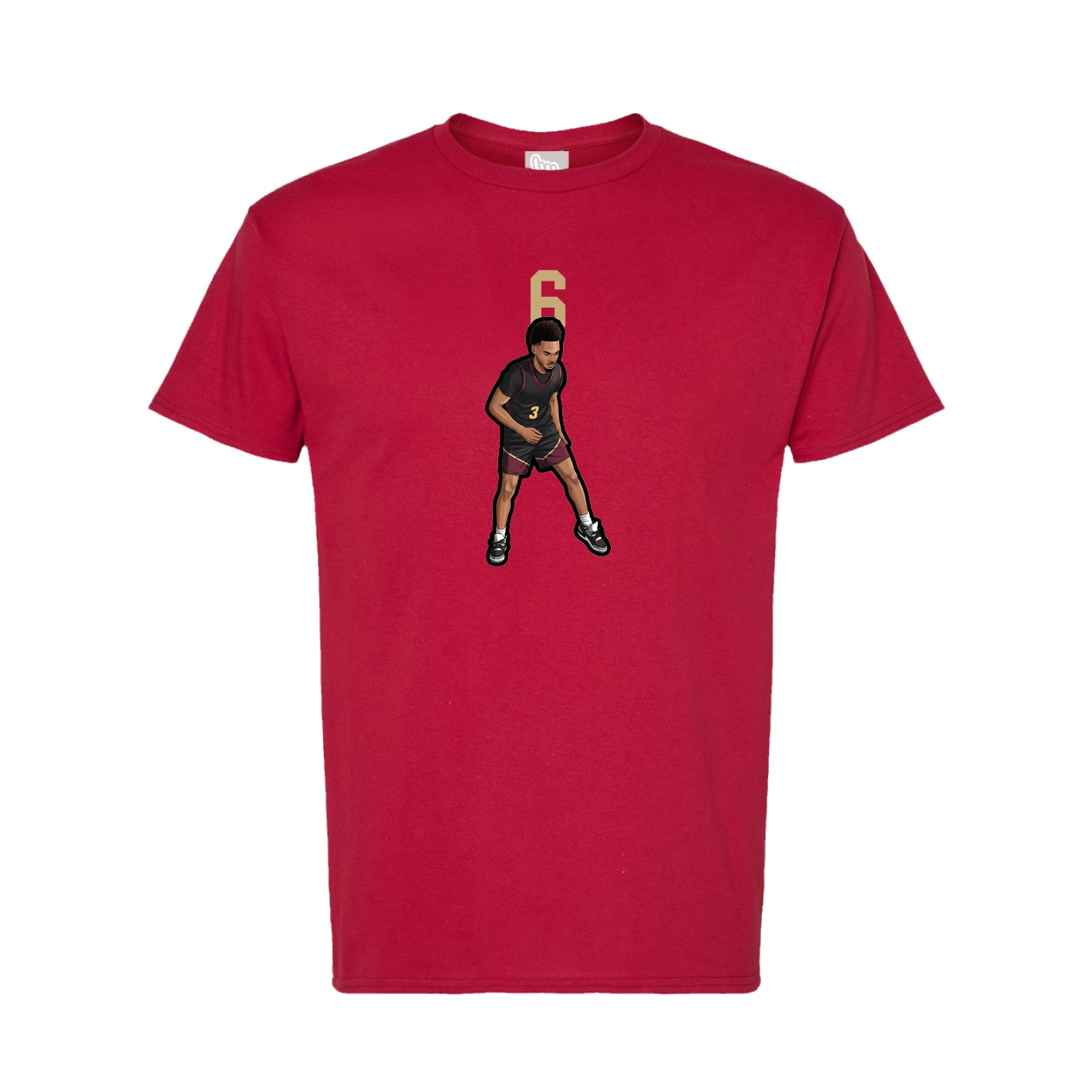 Tee — Number Top in Crimson
