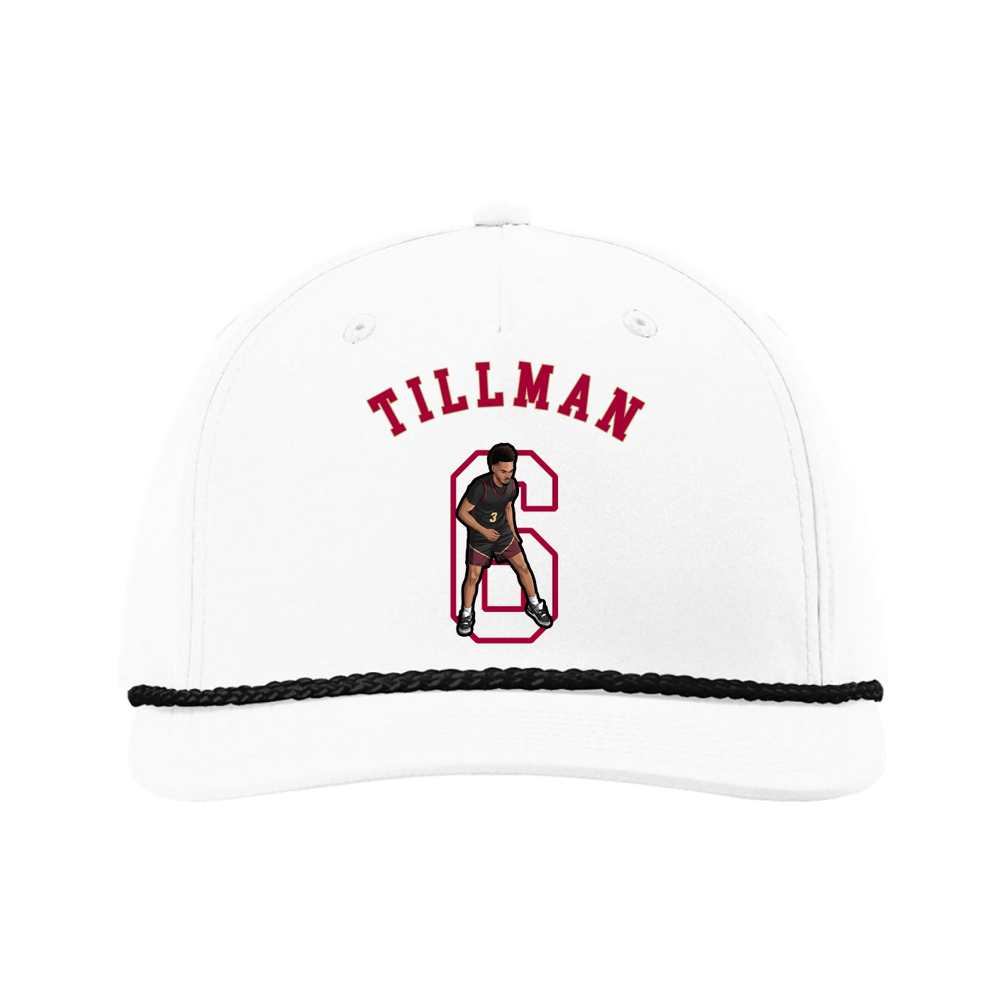 Five-Panel Classic Rope Cap — Shirsey Arch in White