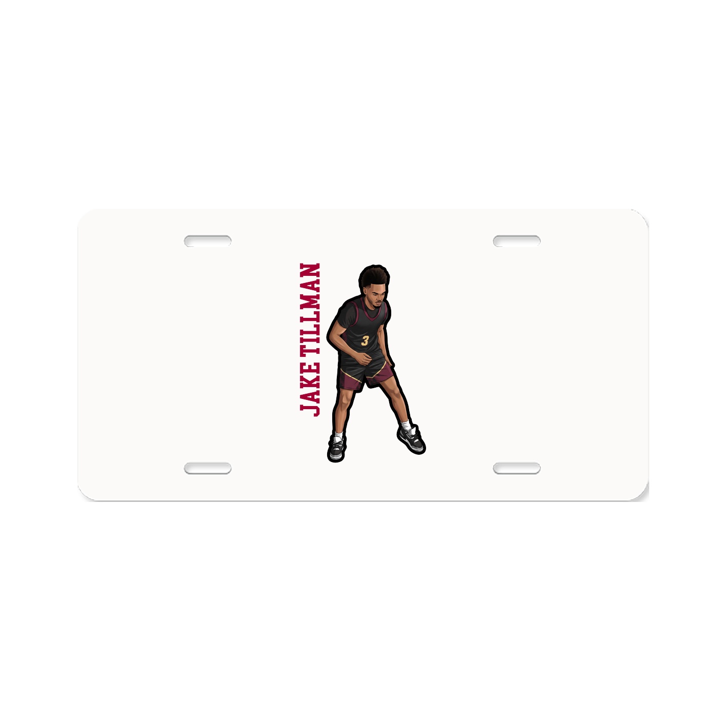 License Plate — Name Vertical in Classic