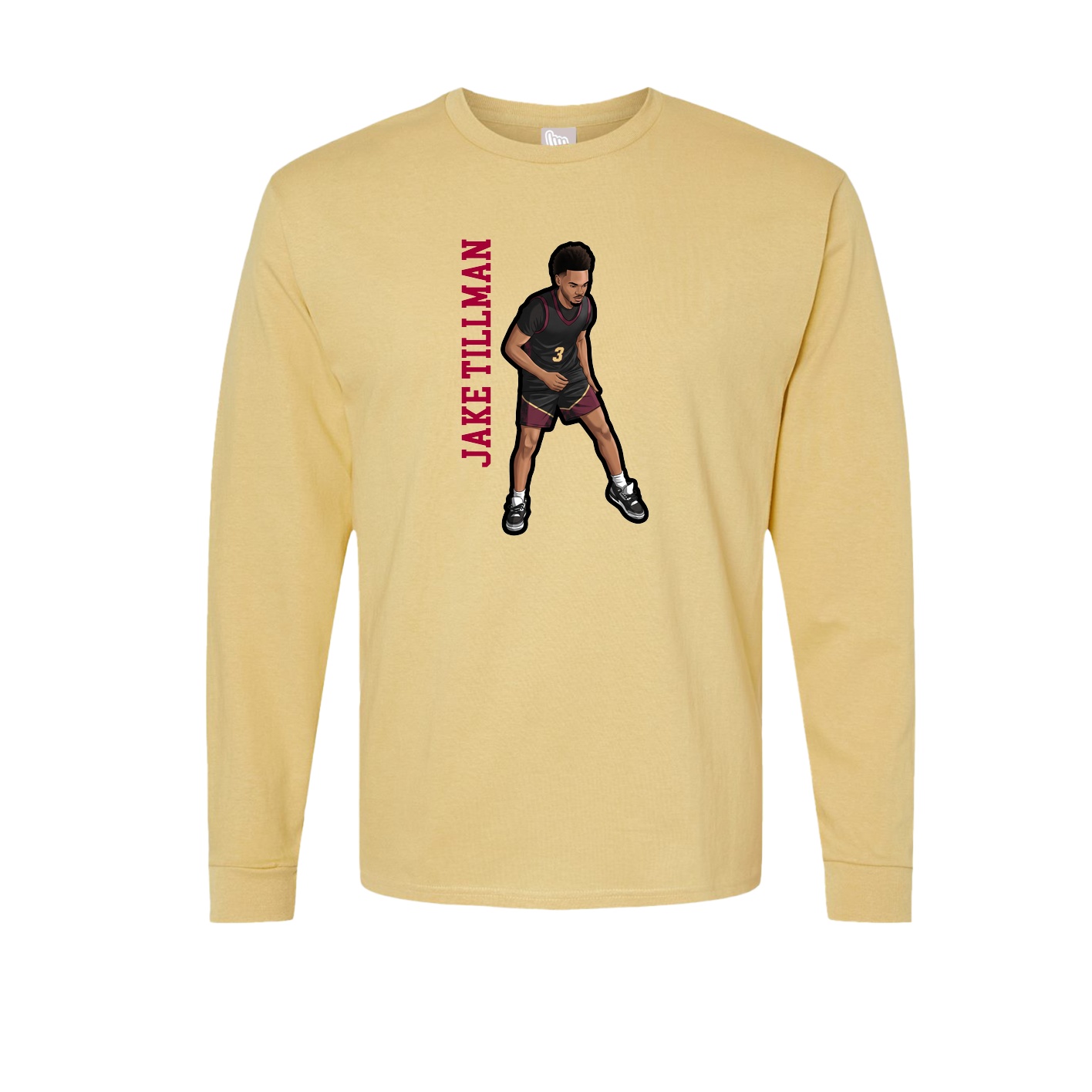 Long Sleeve Tee — Name Vertical in Vegas Gold
