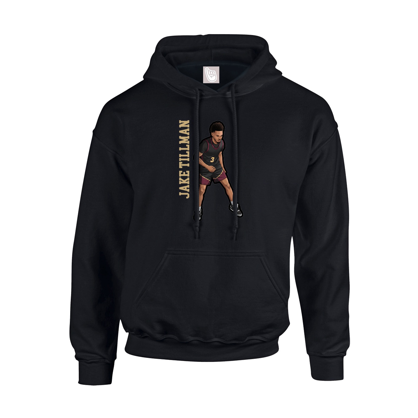 Hoodie — Name Vertical in Black