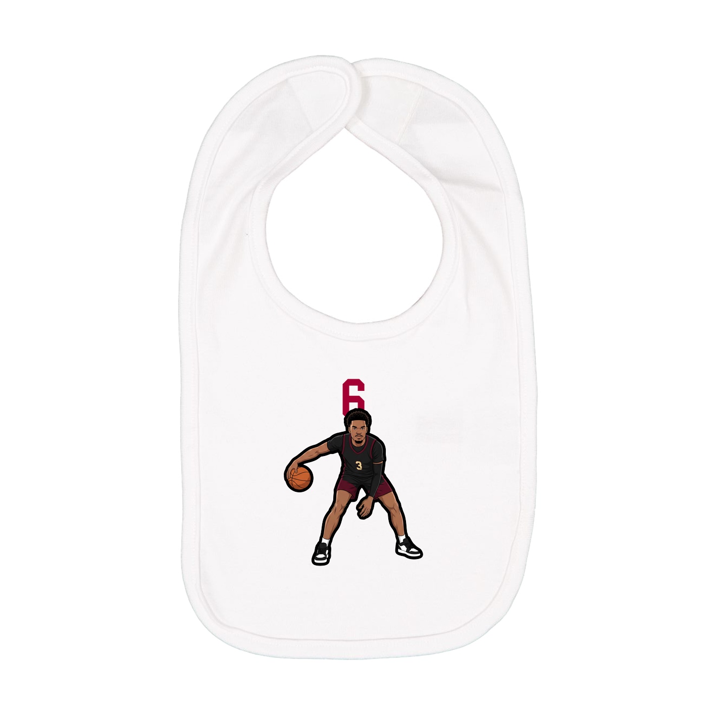 Infant Bib — Number Top in White