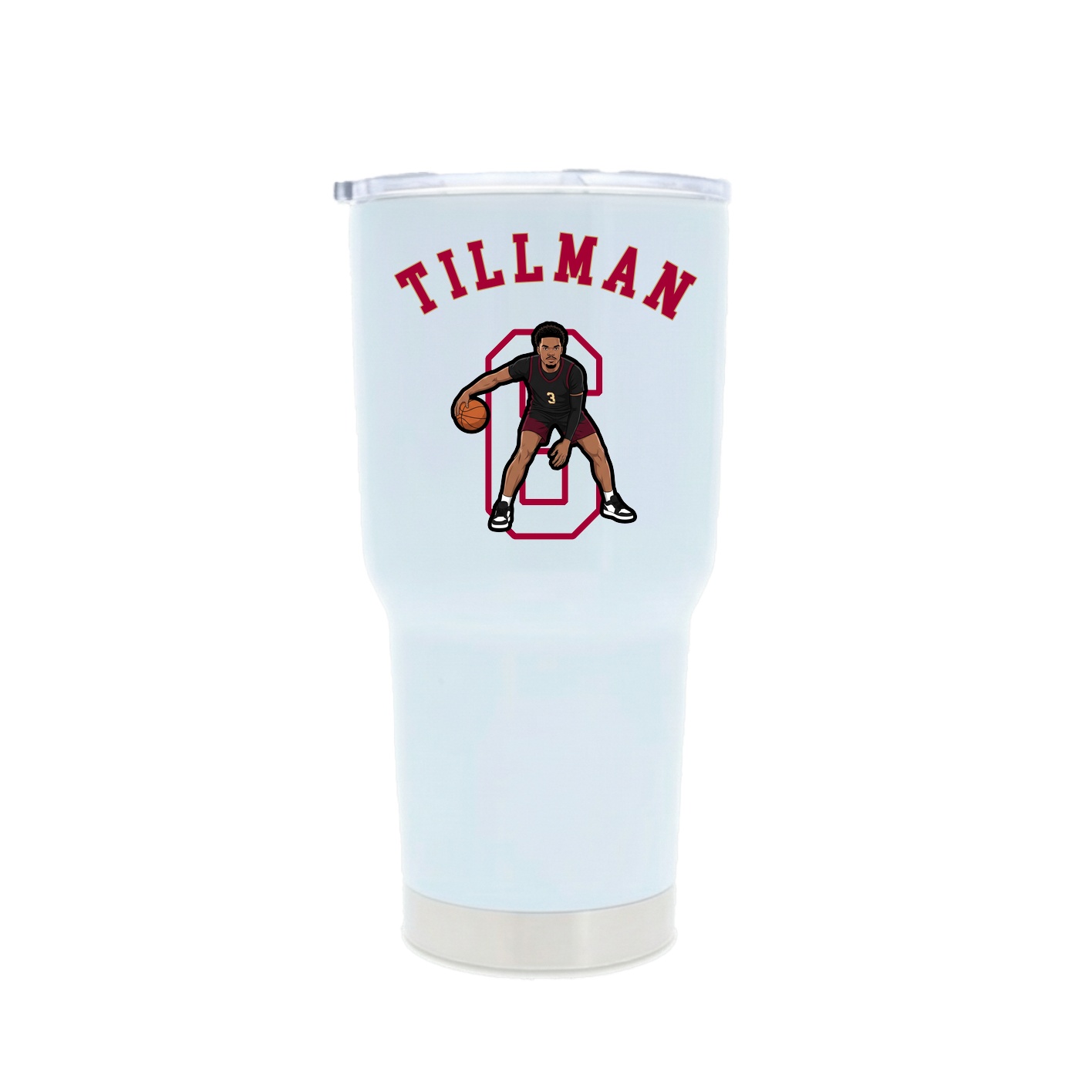 30oz Stainless Steel Tumbler — Shirsey Arch in White