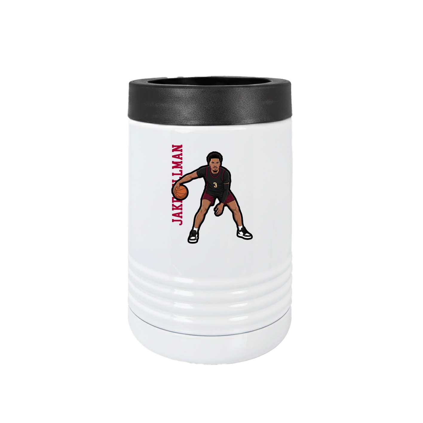 Beverage Holder — Name Vertical in White