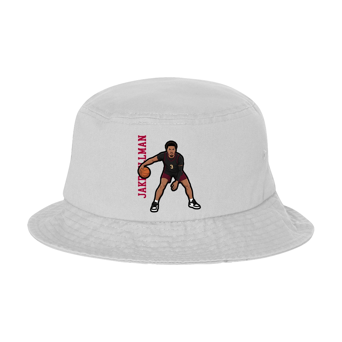 Bucket Cap — Name Vertical in White