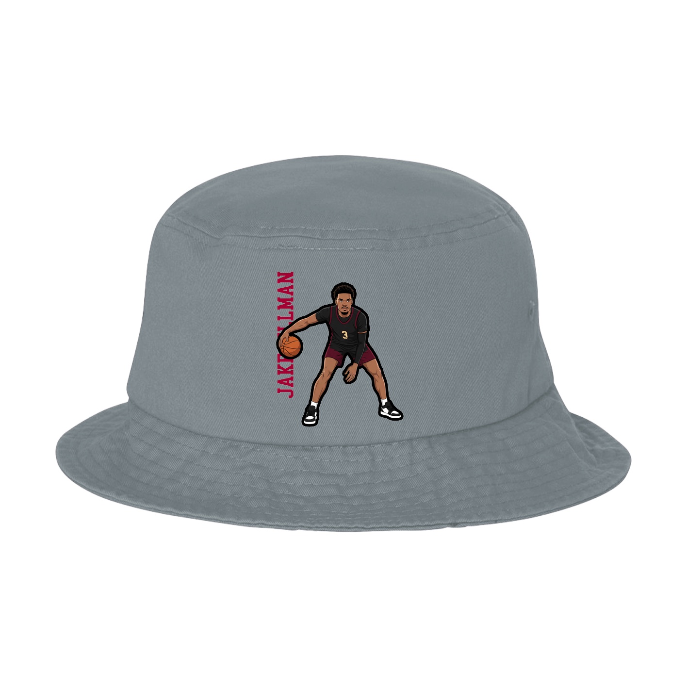 Bucket Cap — Name Vertical in Grey