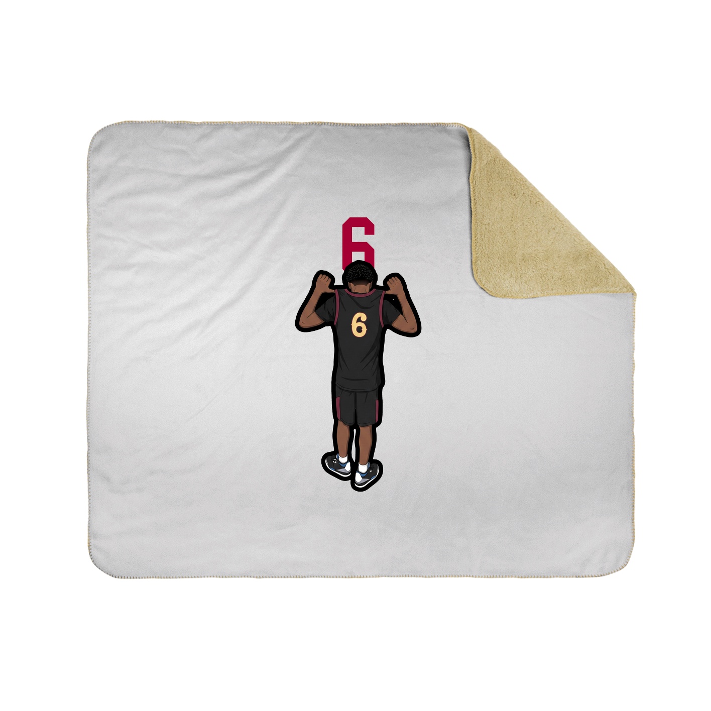 Throw Blanket — Number Top in White