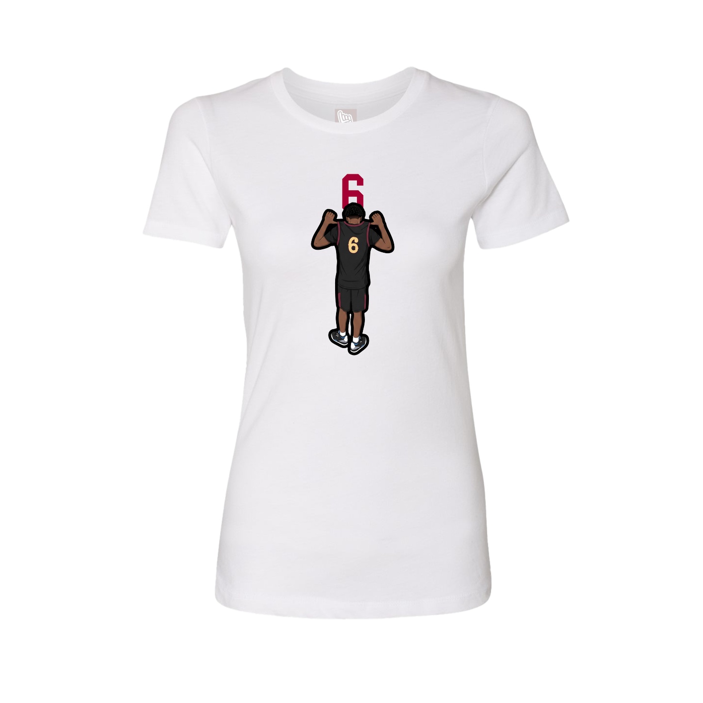 Womens Tee — Number Top in White