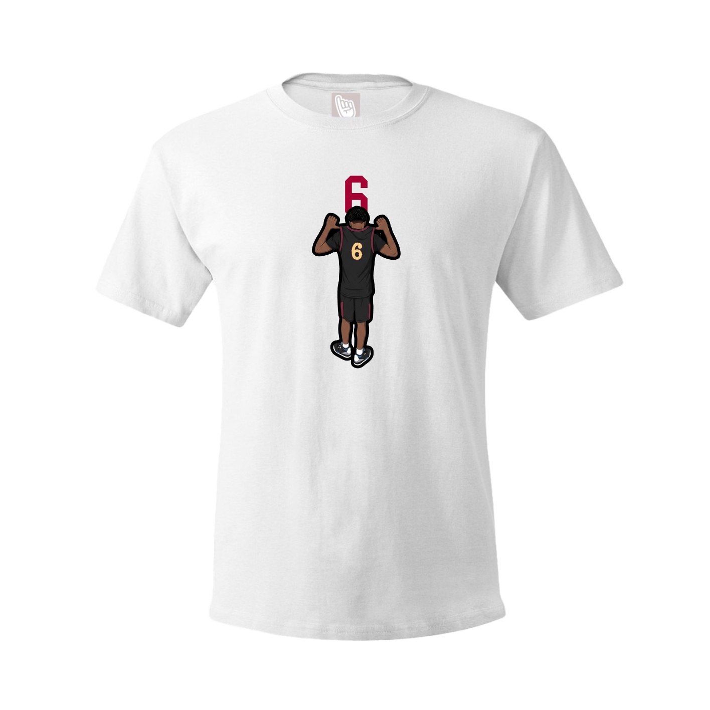 Youth Tee — Number Top in White