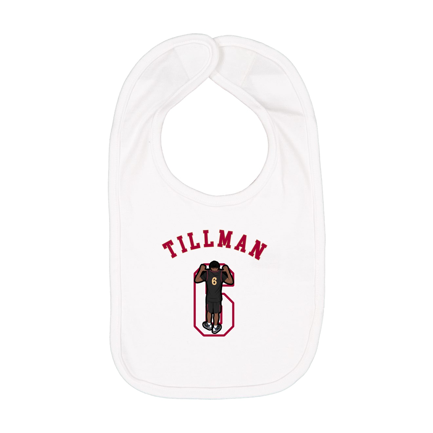 Infant Bib — Shirsey Arch in White